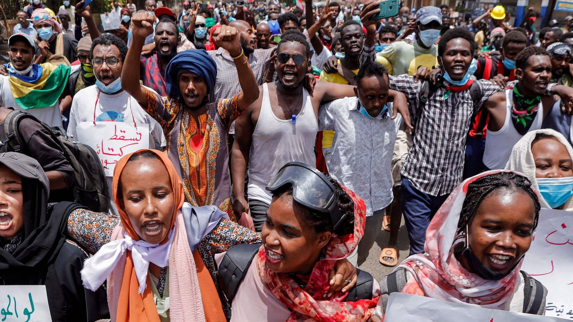 Anti-coup protesters march against military rule in Khartoum on June 30. Photo: AFP