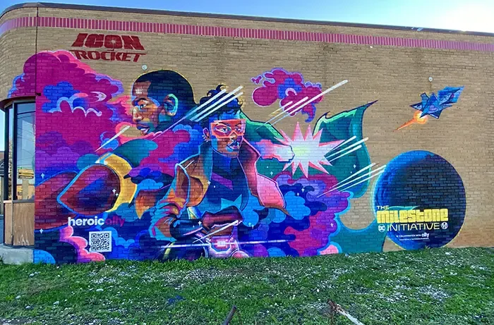 Georgie Nakima mural at 2020 Beatties Ford Road. Photo: Ashley Mahoney/Axios 