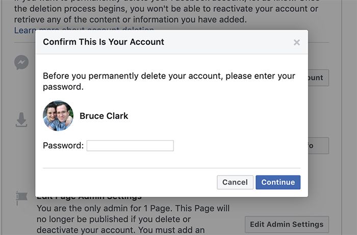 deleting facebook in charlotte