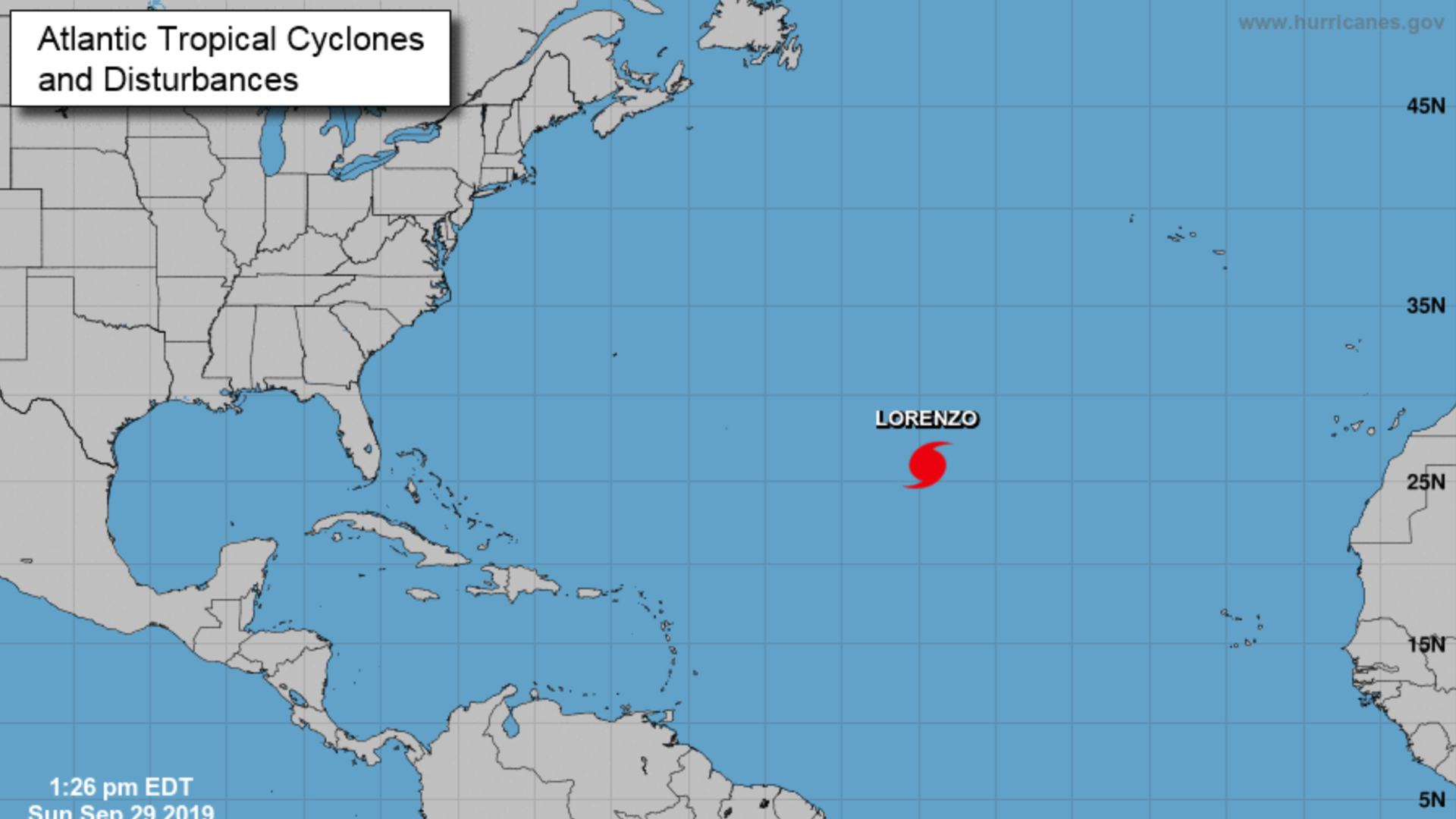 Lorenzo in the ocean.