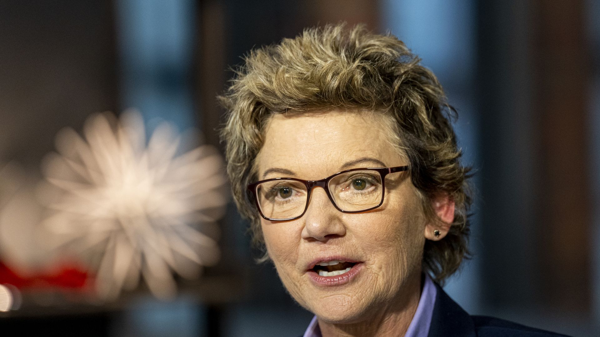 Mary Daly, president of the Federal Reserve Bank of San Francisco, speaks during a Bloomberg Television interview in San Francisco, California, US, on Thursday, Aug. 11, 2022. Photo by David Paul Morris/Bloomberg via Getty Images
