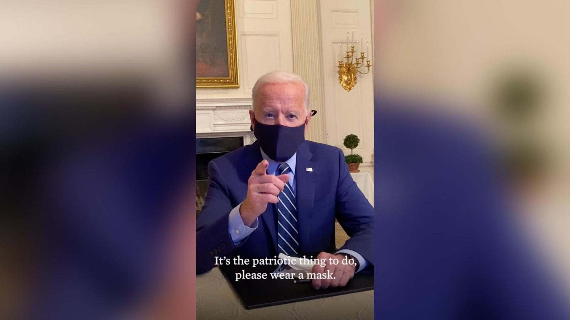 A screenshot of President Biden's Snapchat video