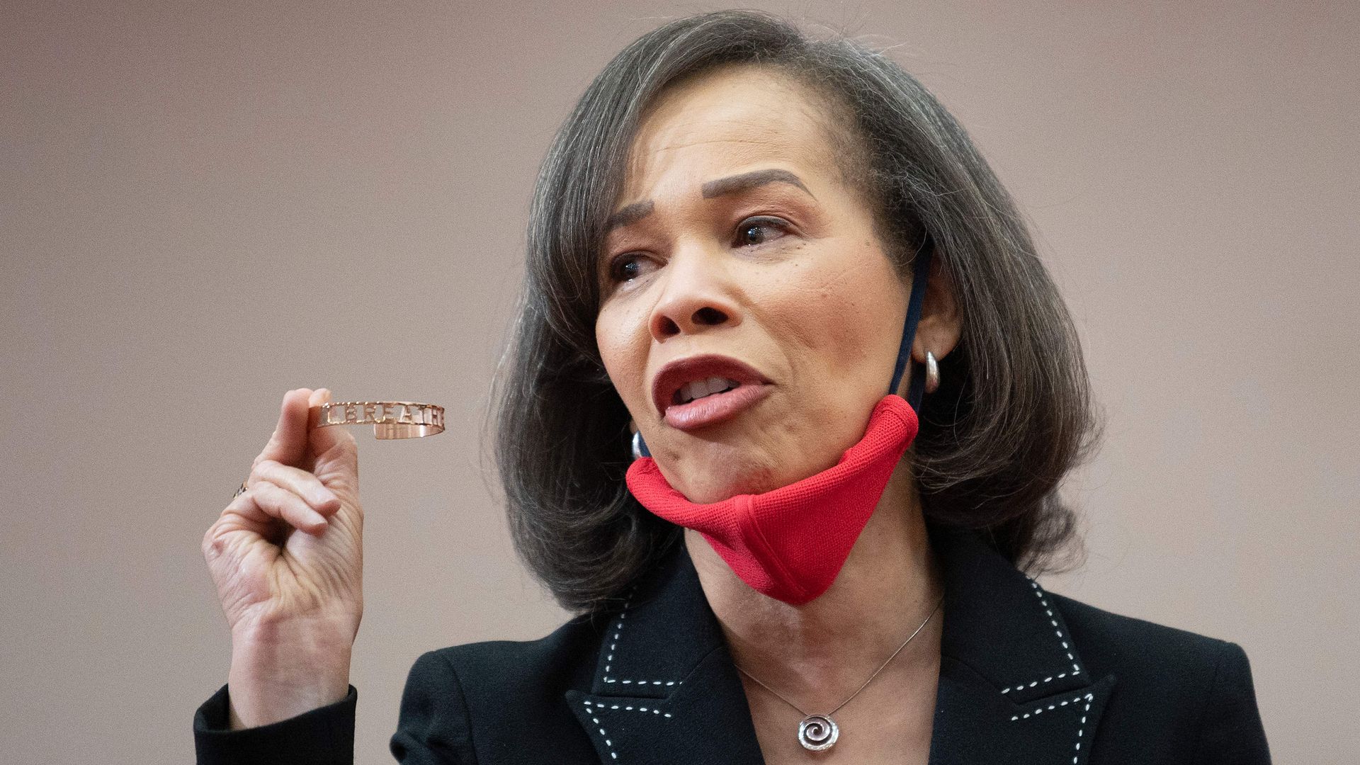 Rep. Lisa Blunt Rochester gestures as she speaks.