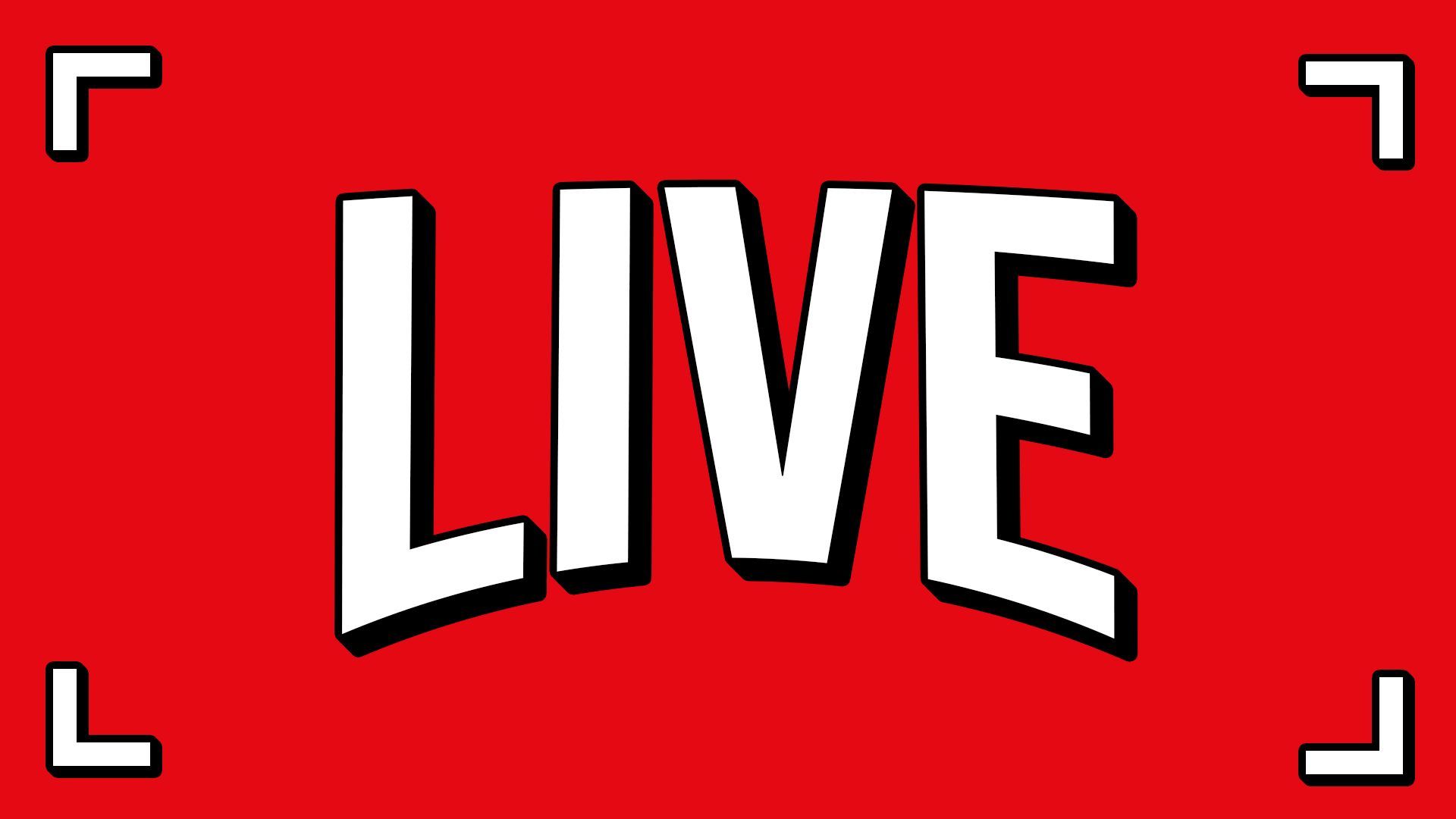 Illustration of the word LIVE in the style of the Netflix logo