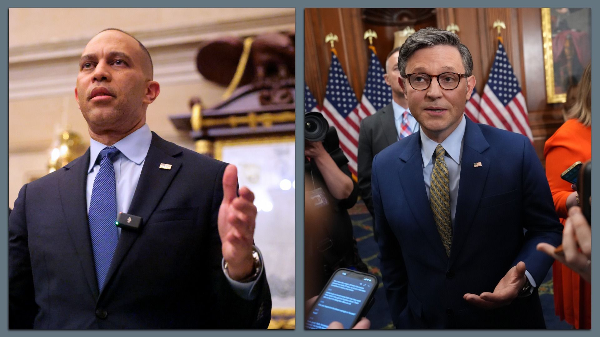 This is Hakeem Jeffries and Mike Johnson