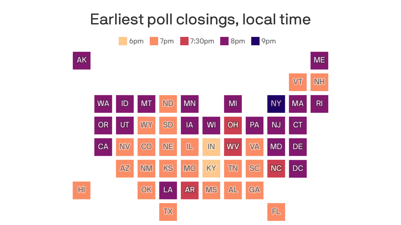 Election Day: Where, when to vote and what time polls close Tuesday