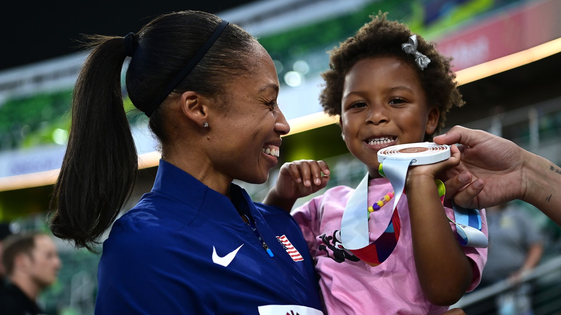 Allyson Felix and her daughter