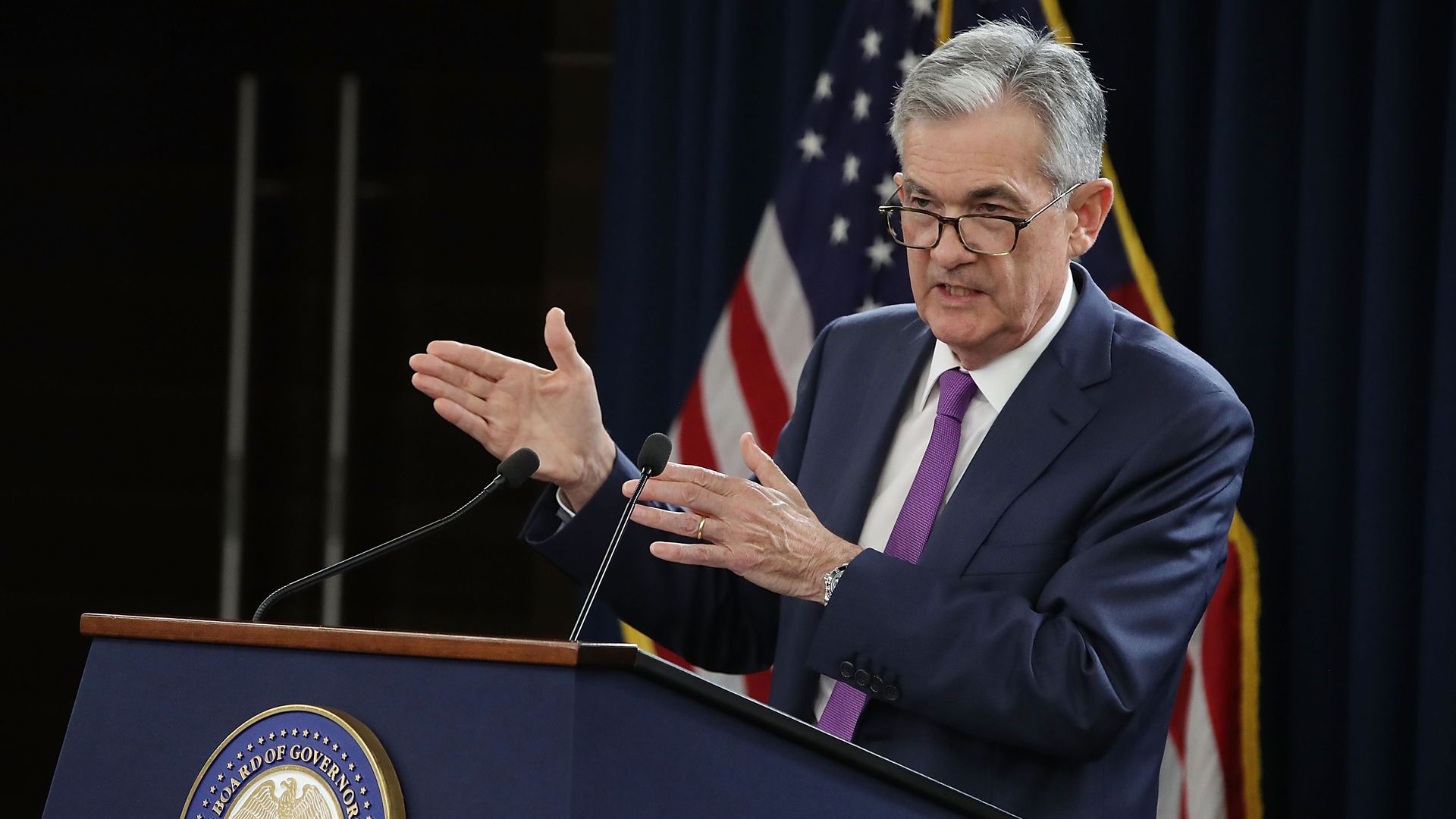 Fed Chair Jerome Powell speaks during a news conference on September 26, 2018.