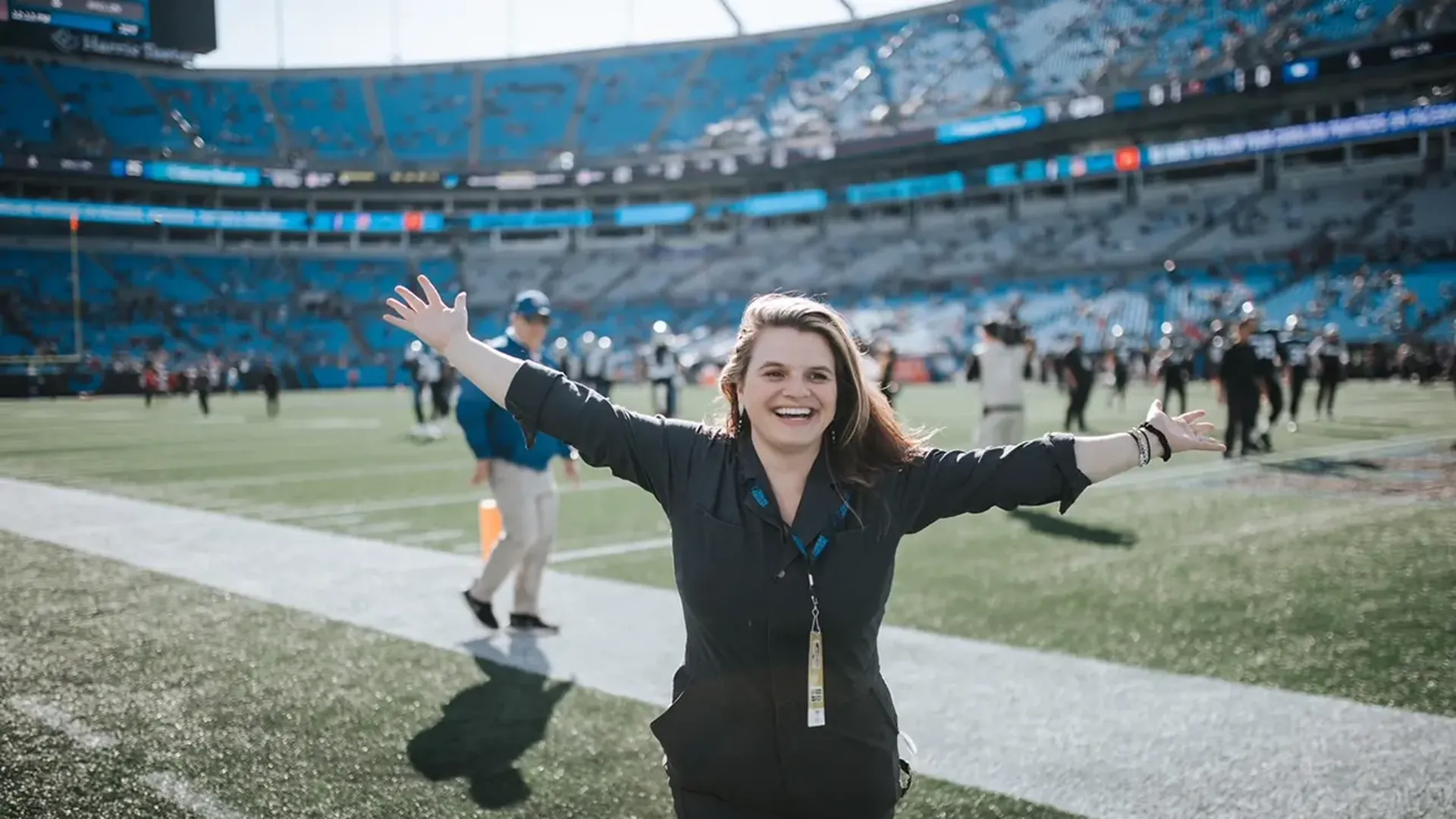 Amie Kiehn at BofA stadium