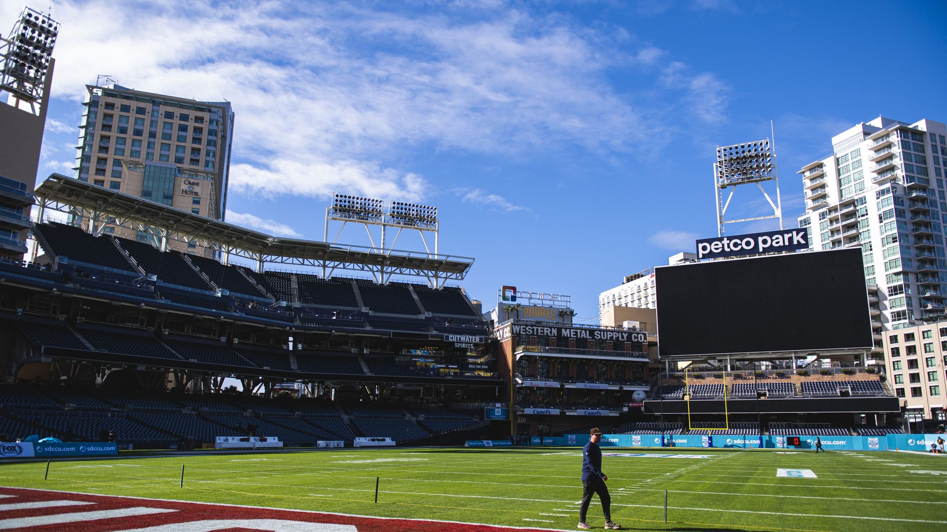 Petco Park set up for the 2022 Holiday Bowl
