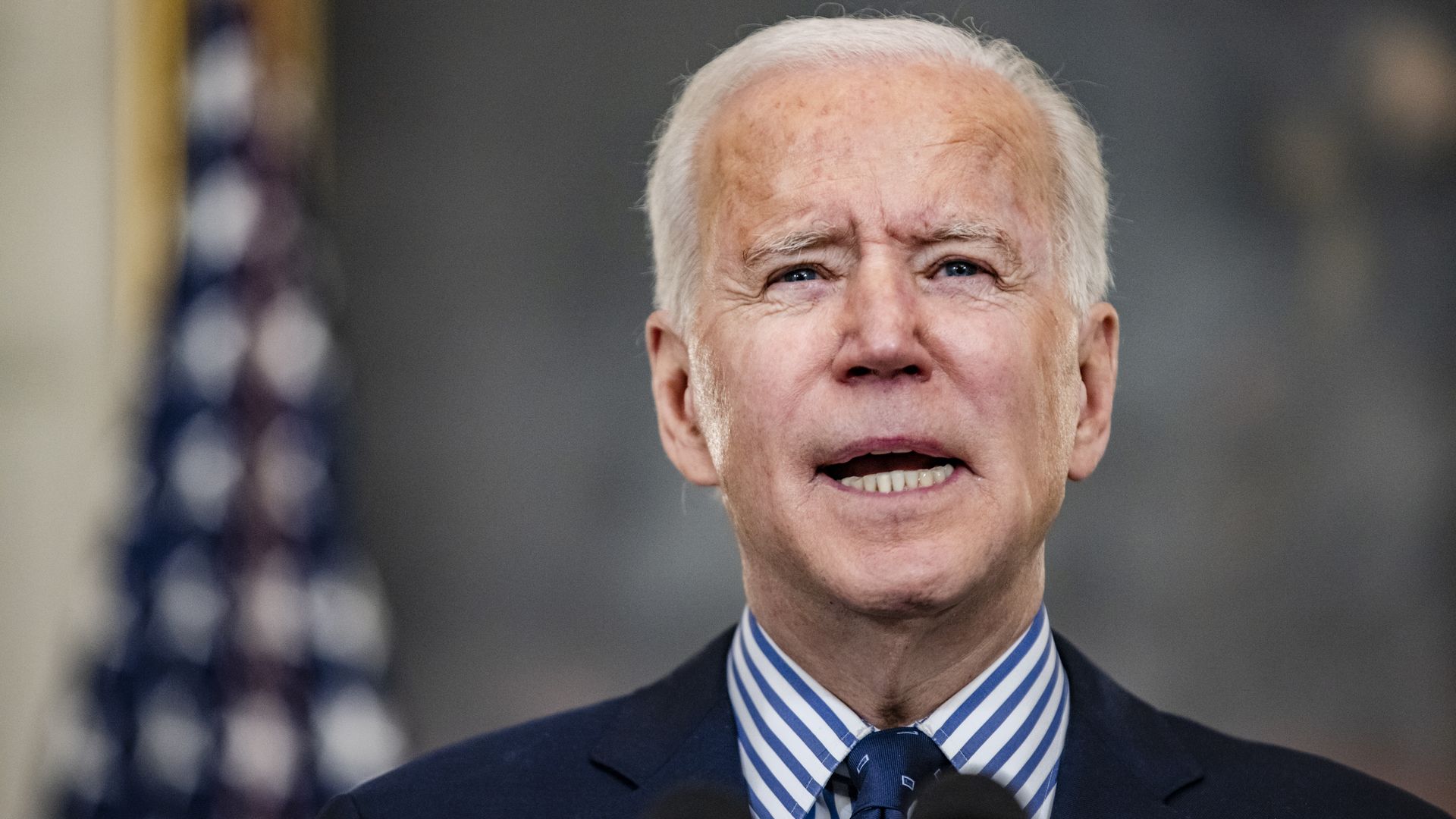 Joe Biden wears a suit