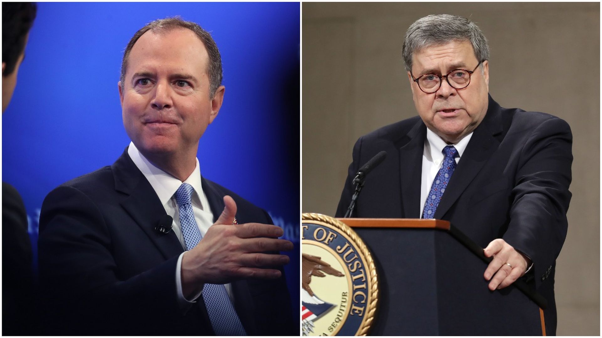 Adam Schiff and Bill Barr
