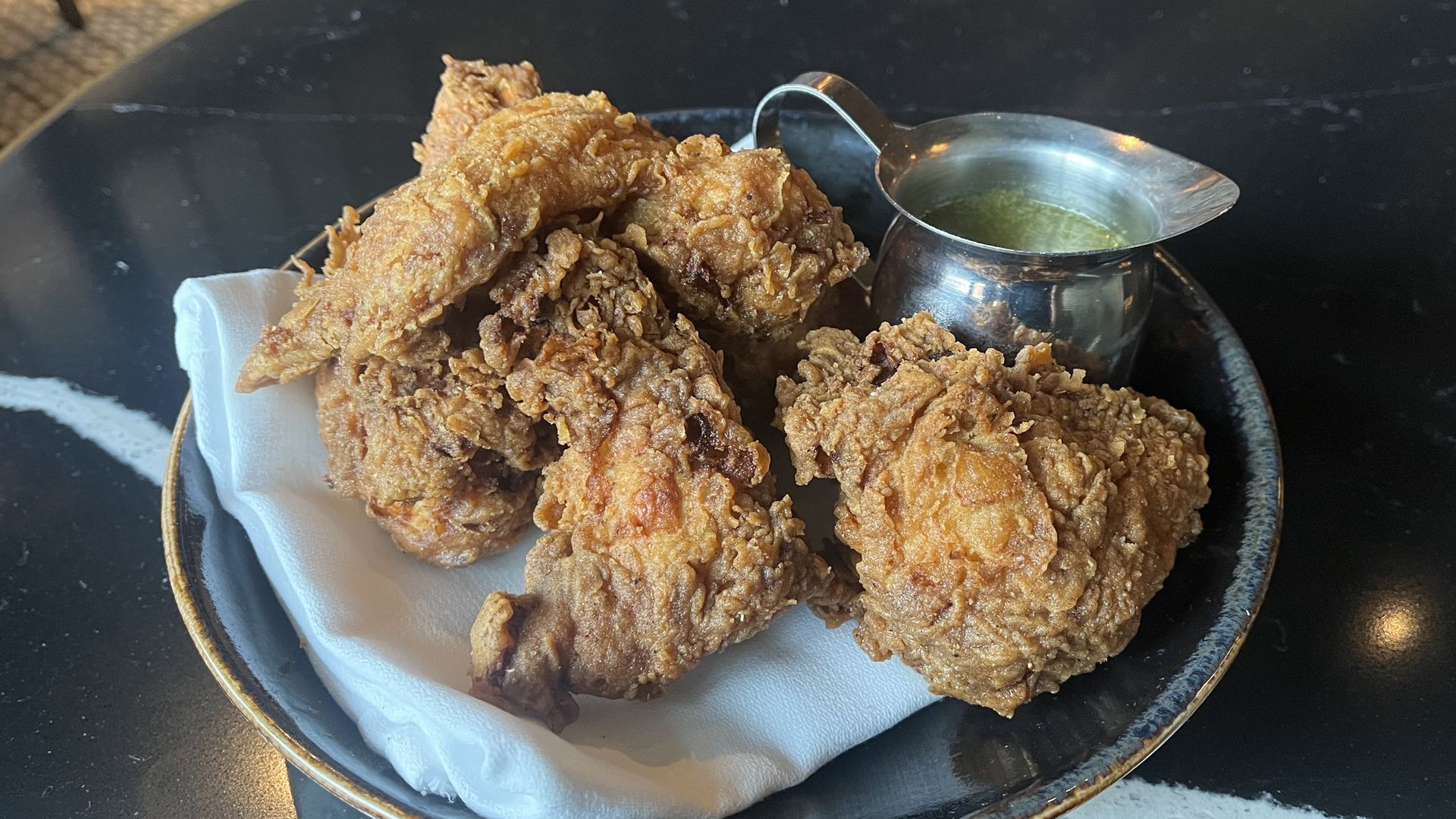 An order of fried chicken at Rudy's Prime Steakhouse.