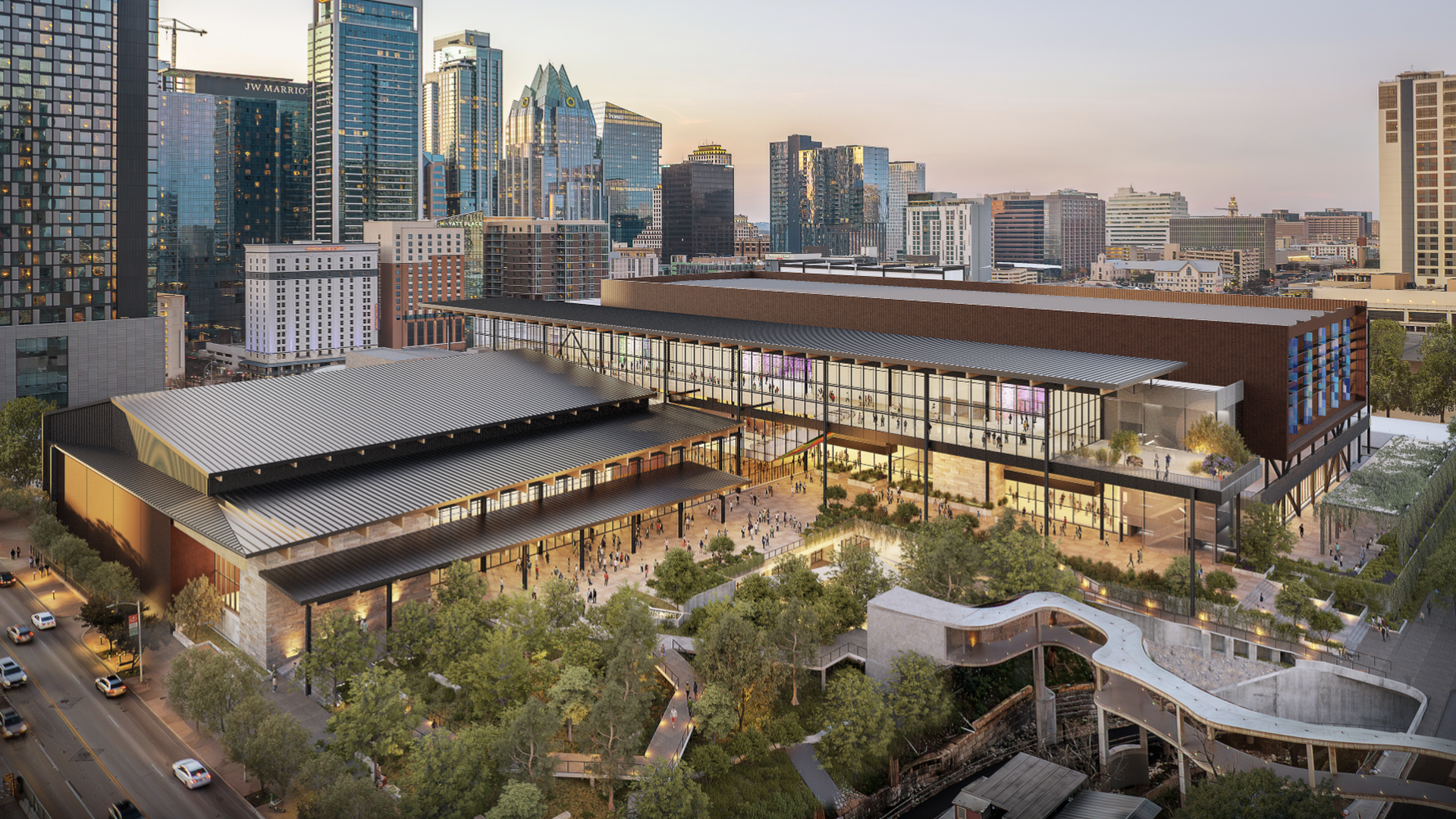A rendering of the planned Austin Convention Center
