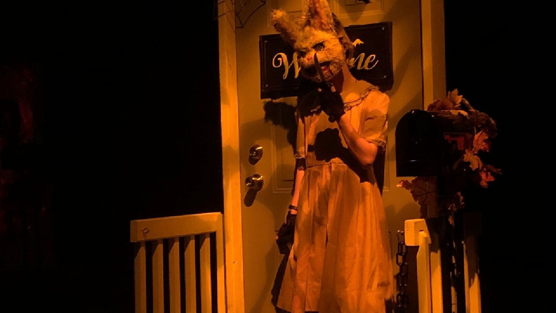An evil bunny at Little Nightmares scare zone at Busch Gardens' Howl-O-Scream.