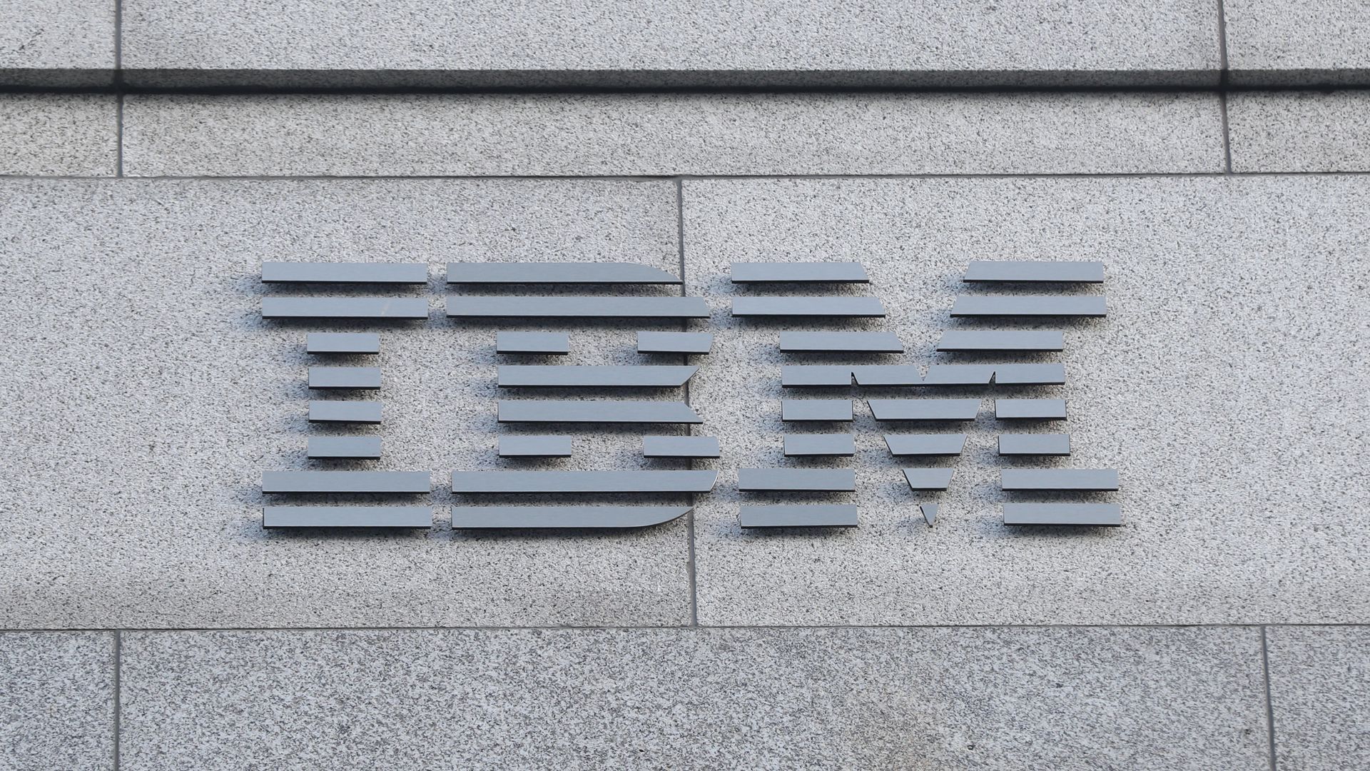 IBM logo on a building