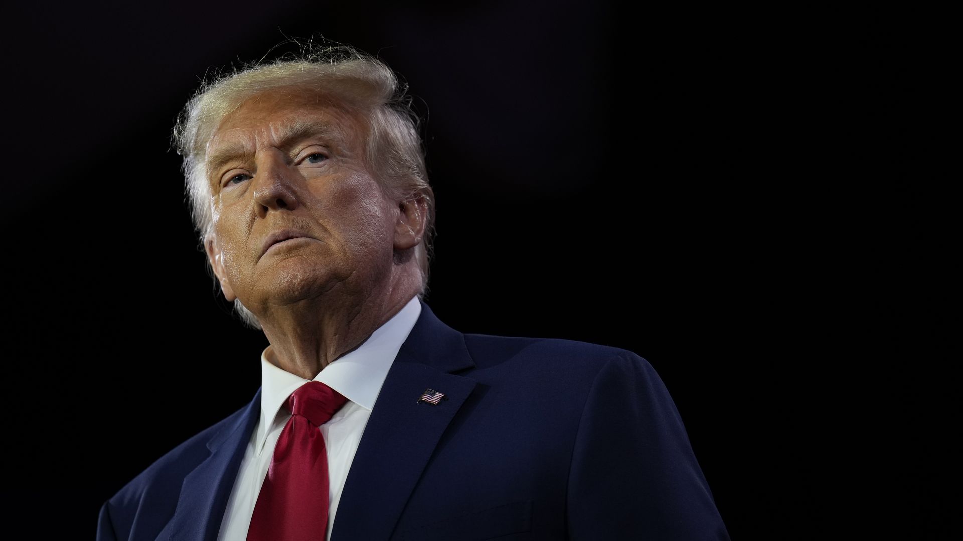  Republican presidential candidate former U.S. President Donald Trump speaks at the Faith and Freedom Road to Majority conference at the Washington Hilton on June 24, 2023 in Washington, DC. 