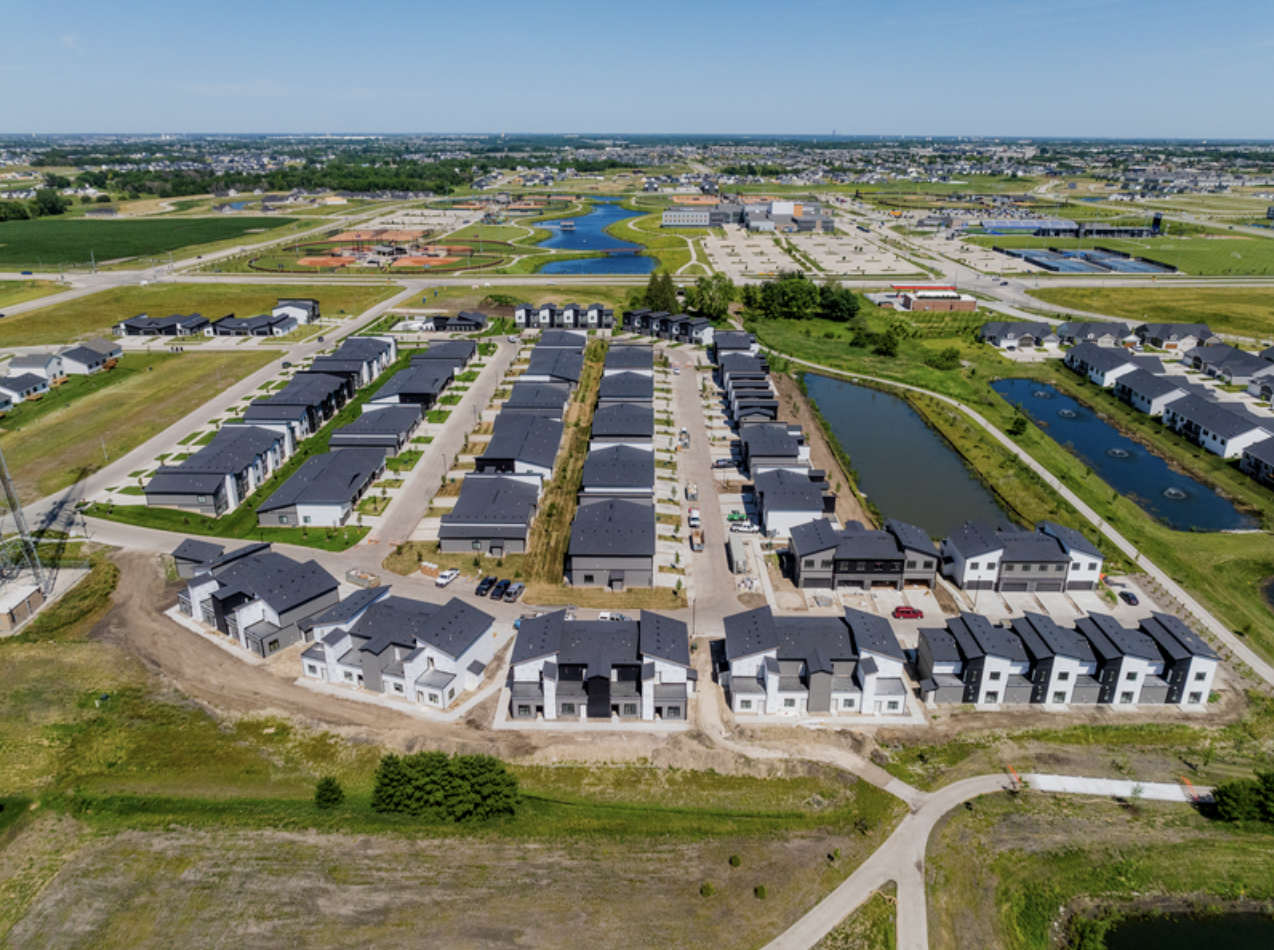 An aerial photo of Rialto development