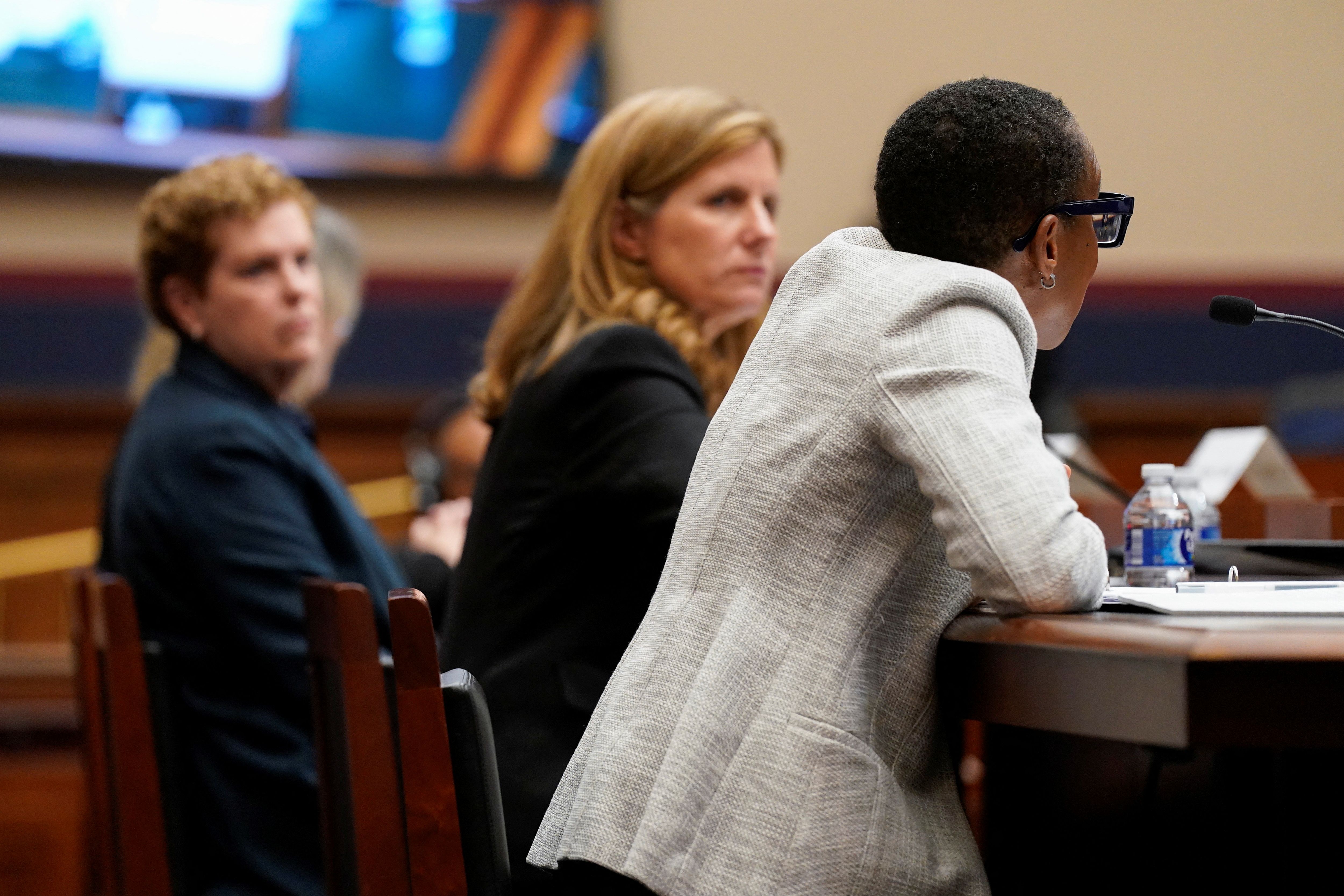 Harvard University president Claudine Gay testifies before Congress on Tuesday.