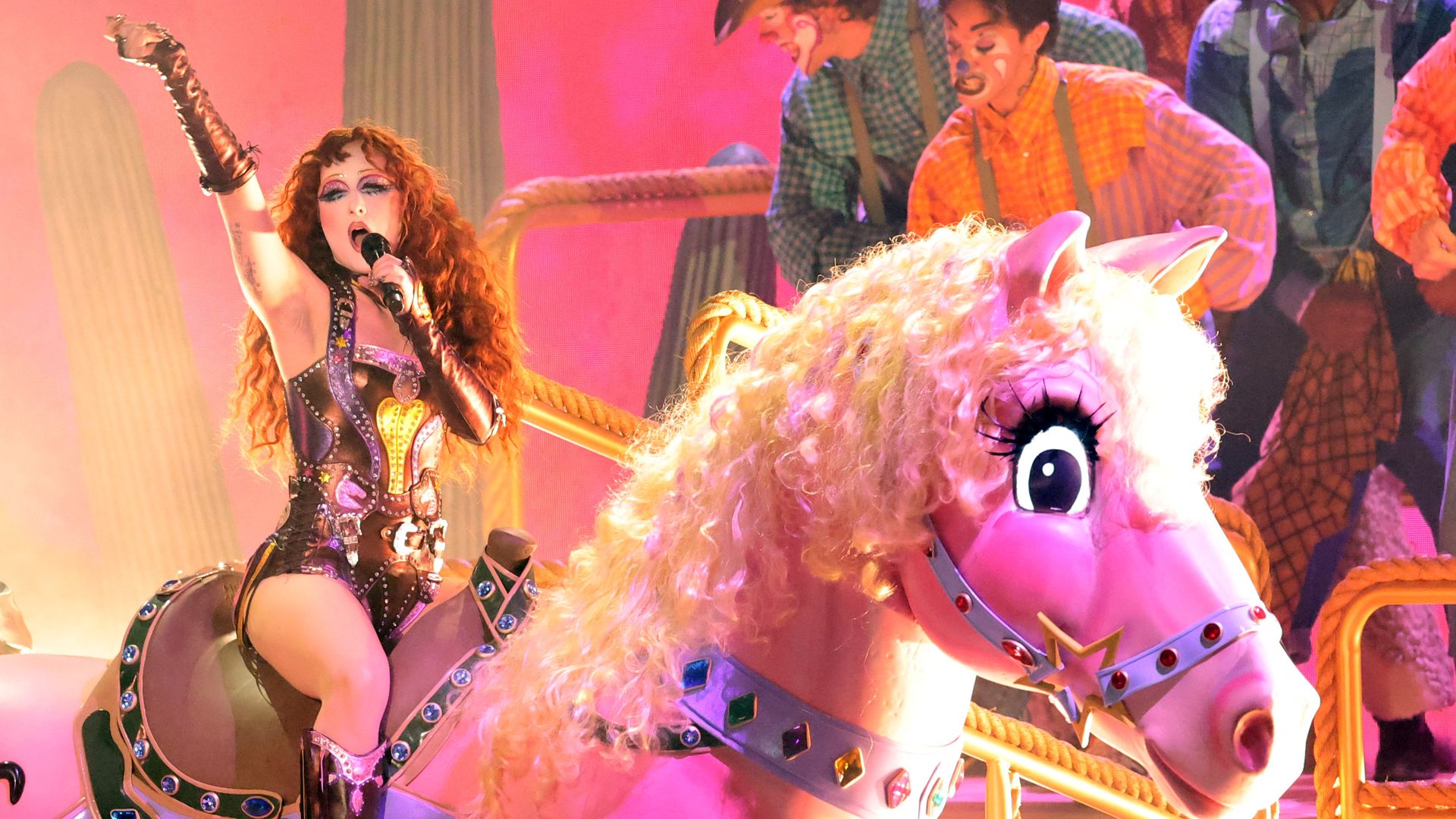 LOS ANGELES, CALIFORNIA - FEBRUARY 02: (FOR EDITORIAL USE ONLY) Chappell Roan performs onstage during the 67th GRAMMY Awards at Crypto.com Arena on February 02, 2025 in Los Angeles, California. 