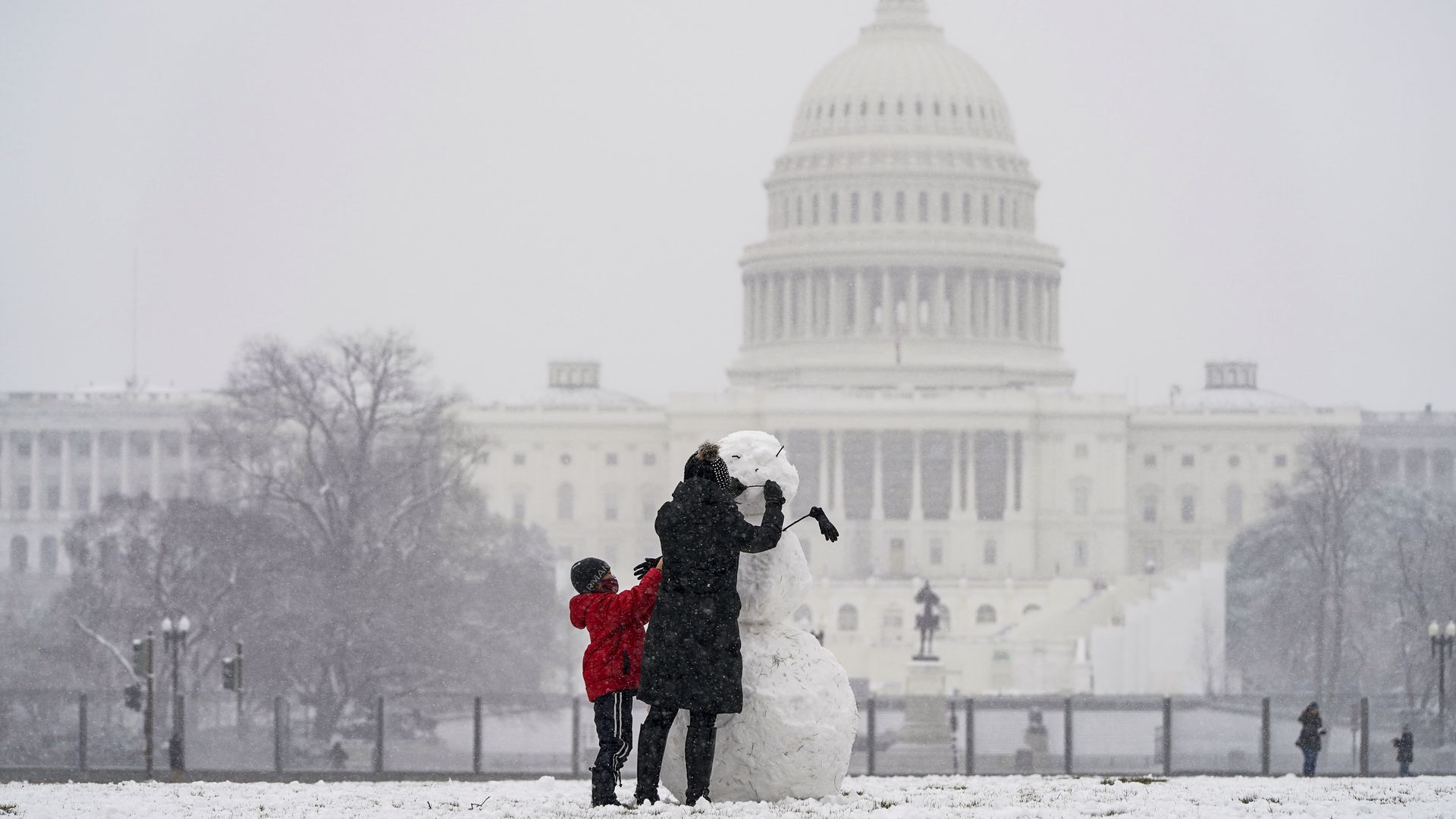 The National Mall on Jan. 31 in Washington, D.C. covered in snow