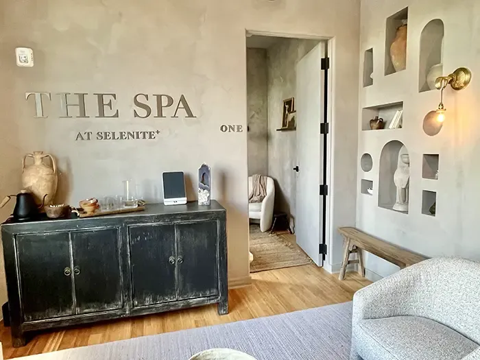 the spa at selenite interior signage
