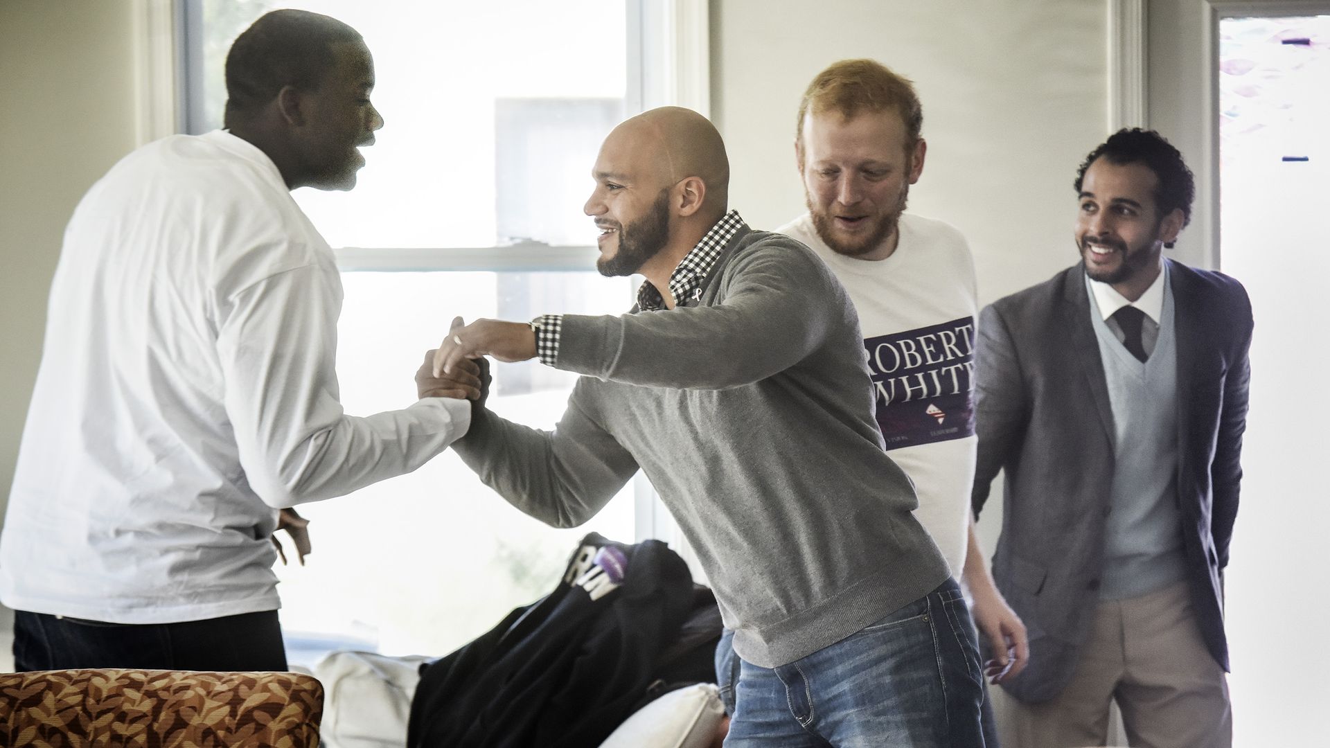 Robert White campaigning in 2016