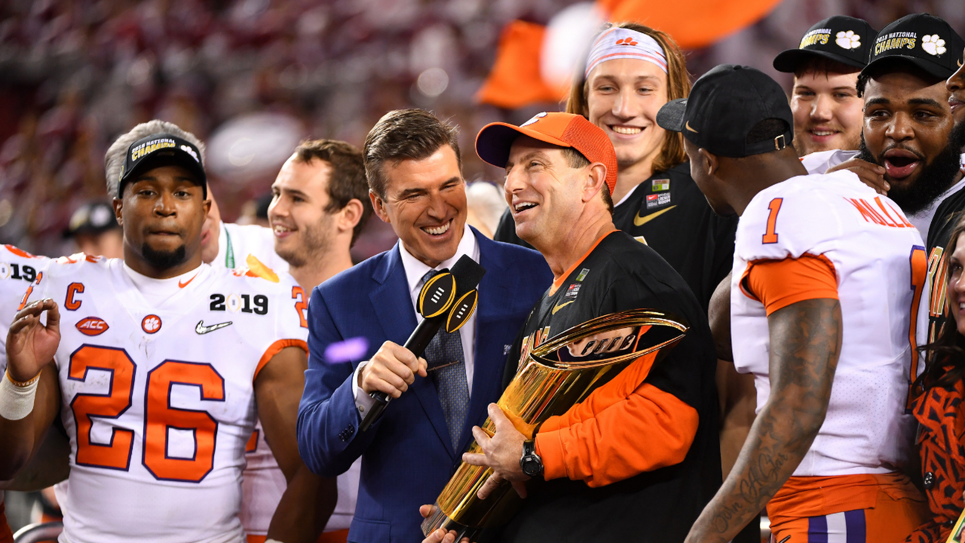 Dabo Swinney after winning the National Championship