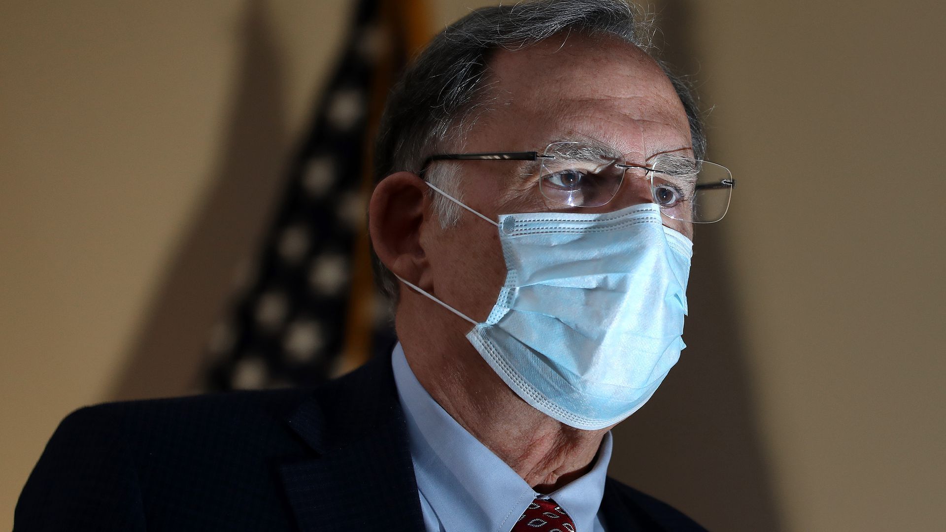 Senator John Boozman wearing a face mask.