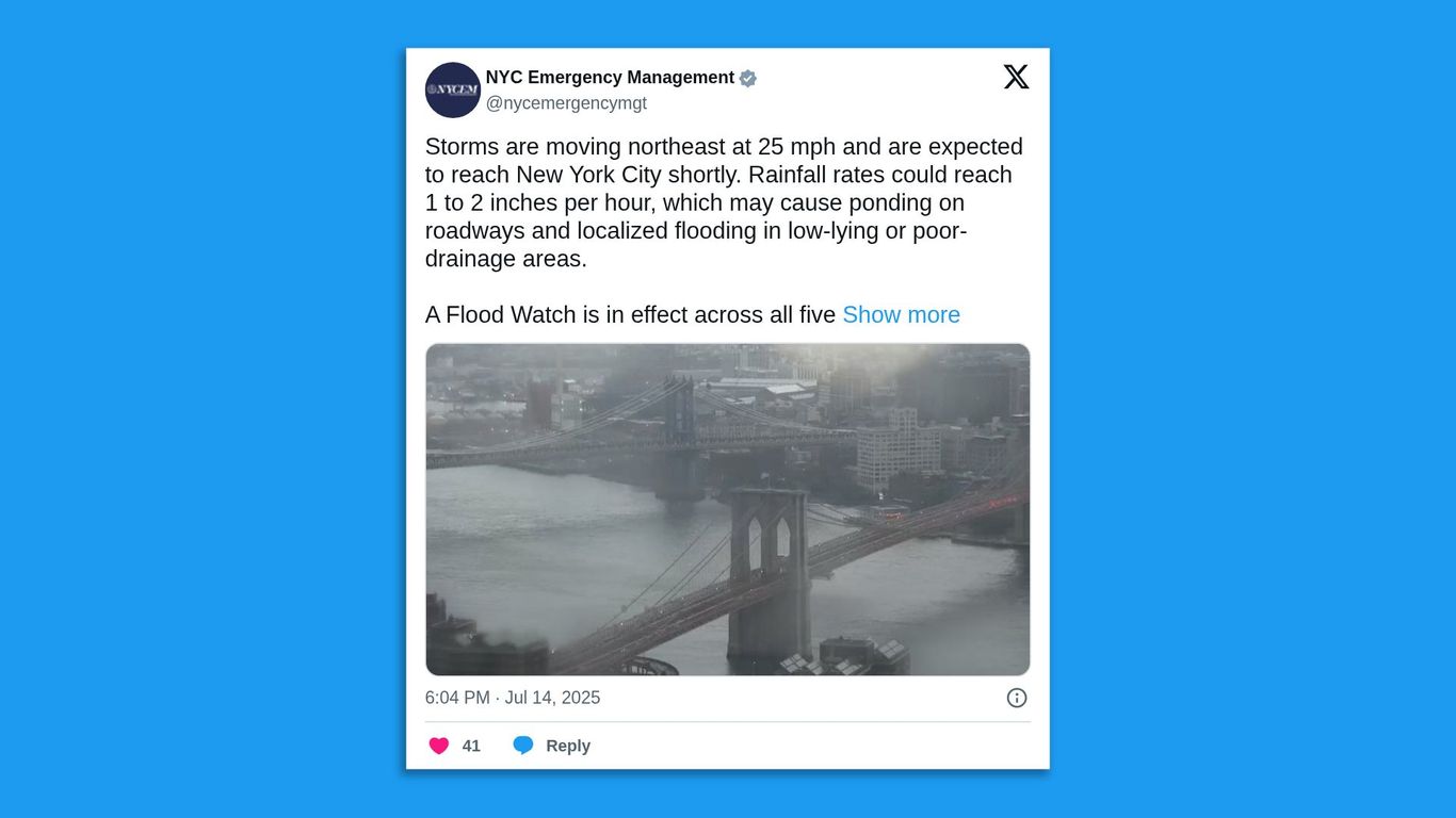 Flooding rains prompt water rescues across the U.S. Northeast