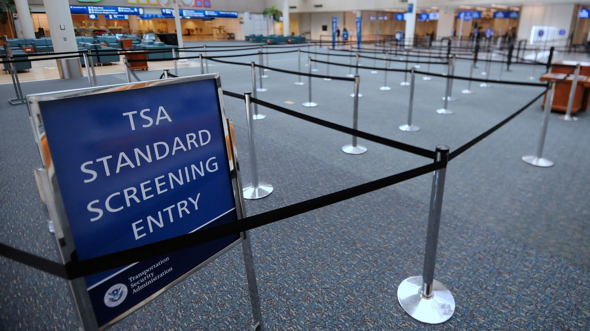 A TSA security line