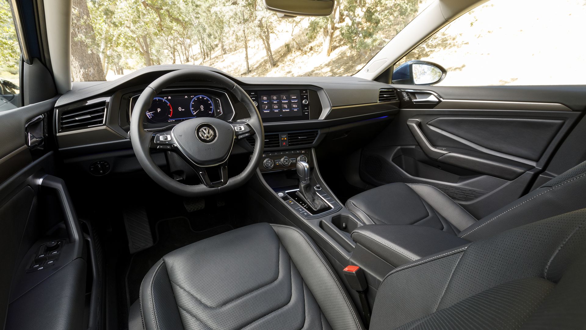 Interior of a 2019 Volkswagen Jetta SEL Premium