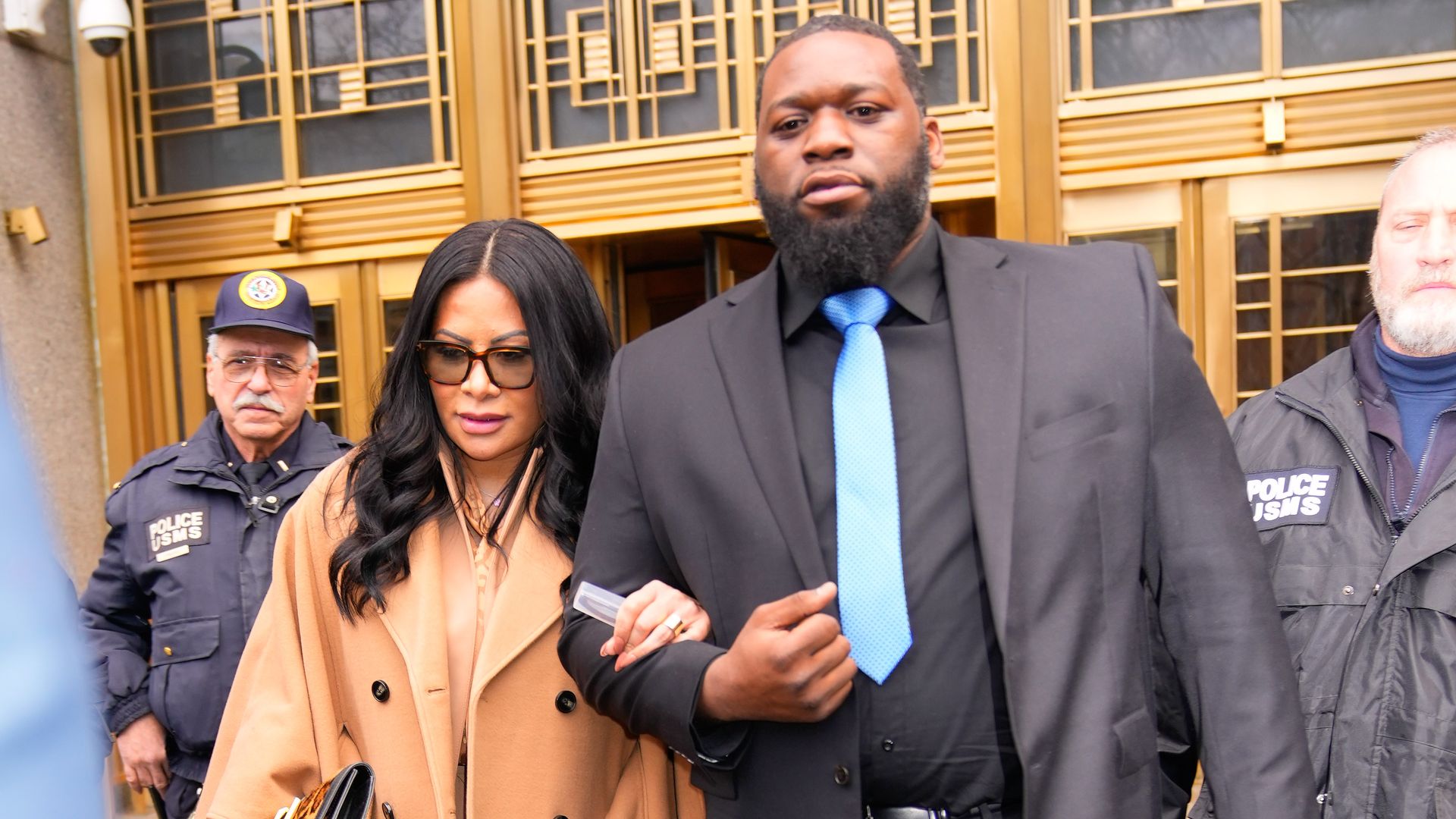Jen Shah is seen leaving Manhattan federal court after receiving a 6.5 year sentence for conspiracy to commit wire fraud on January 06, 2023 in New York City. 