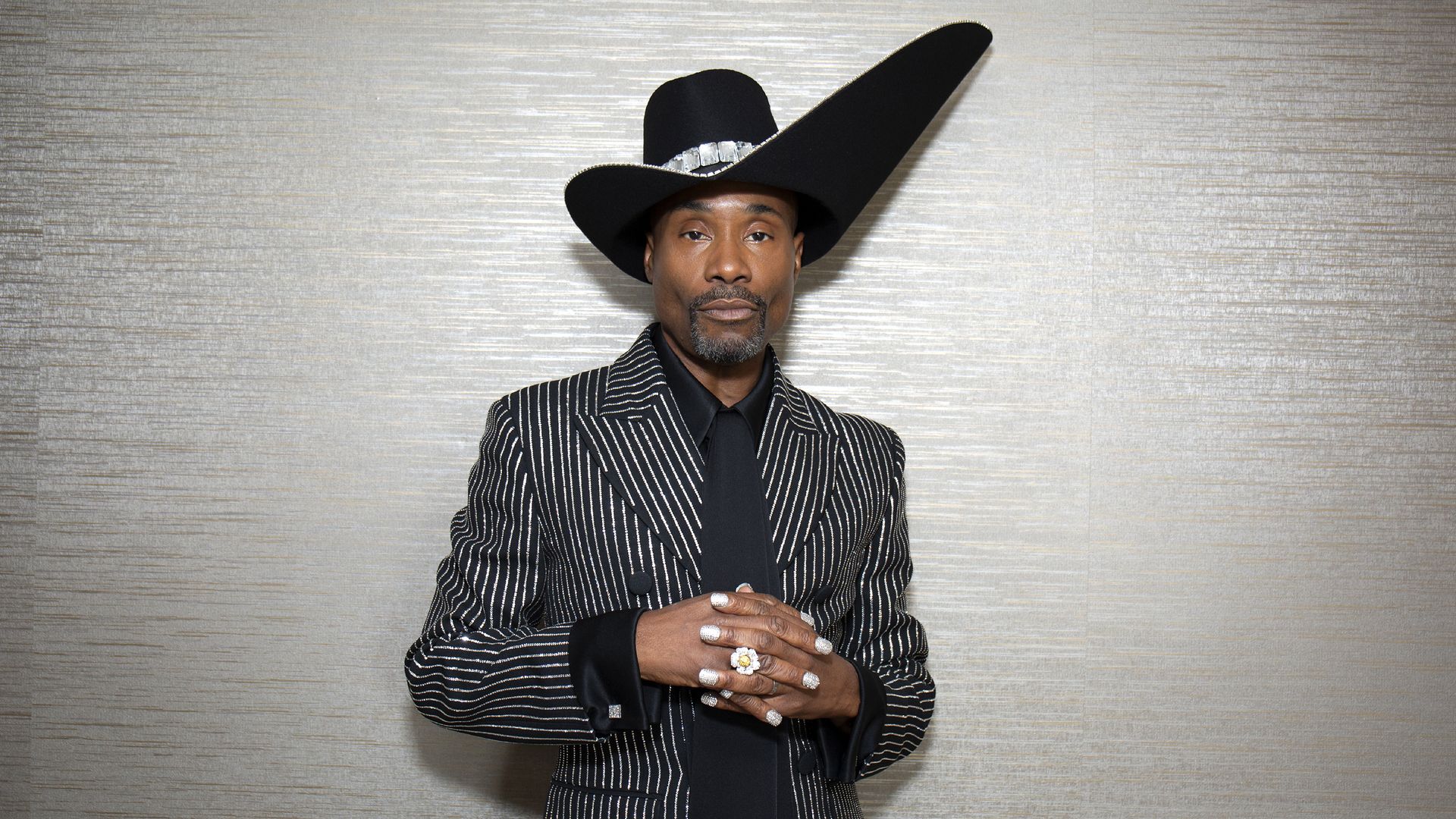 Billy Porter poses backstage.