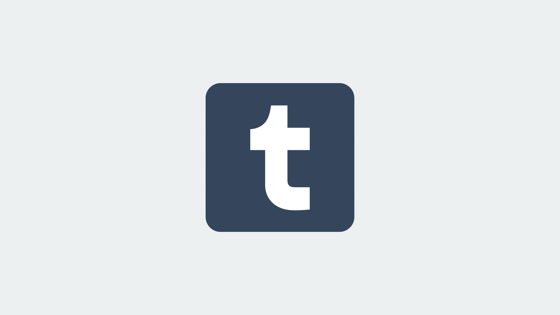 Animated illustration of Tumblr logo falling down out of the picture