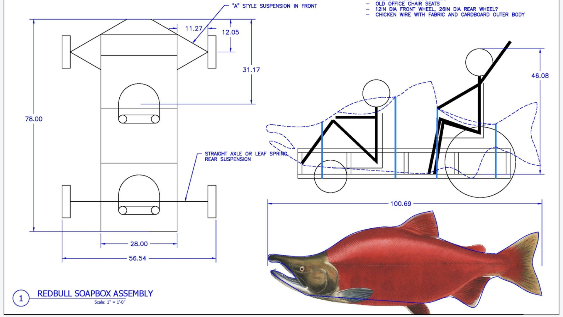 A photo of a soapbox car drawing.