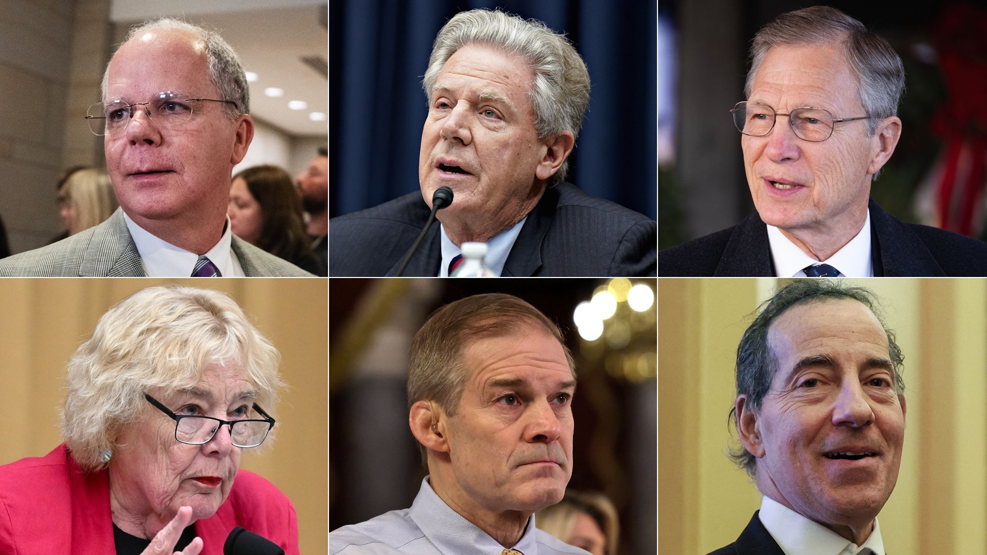 Two rows of three headshots of members of Congress