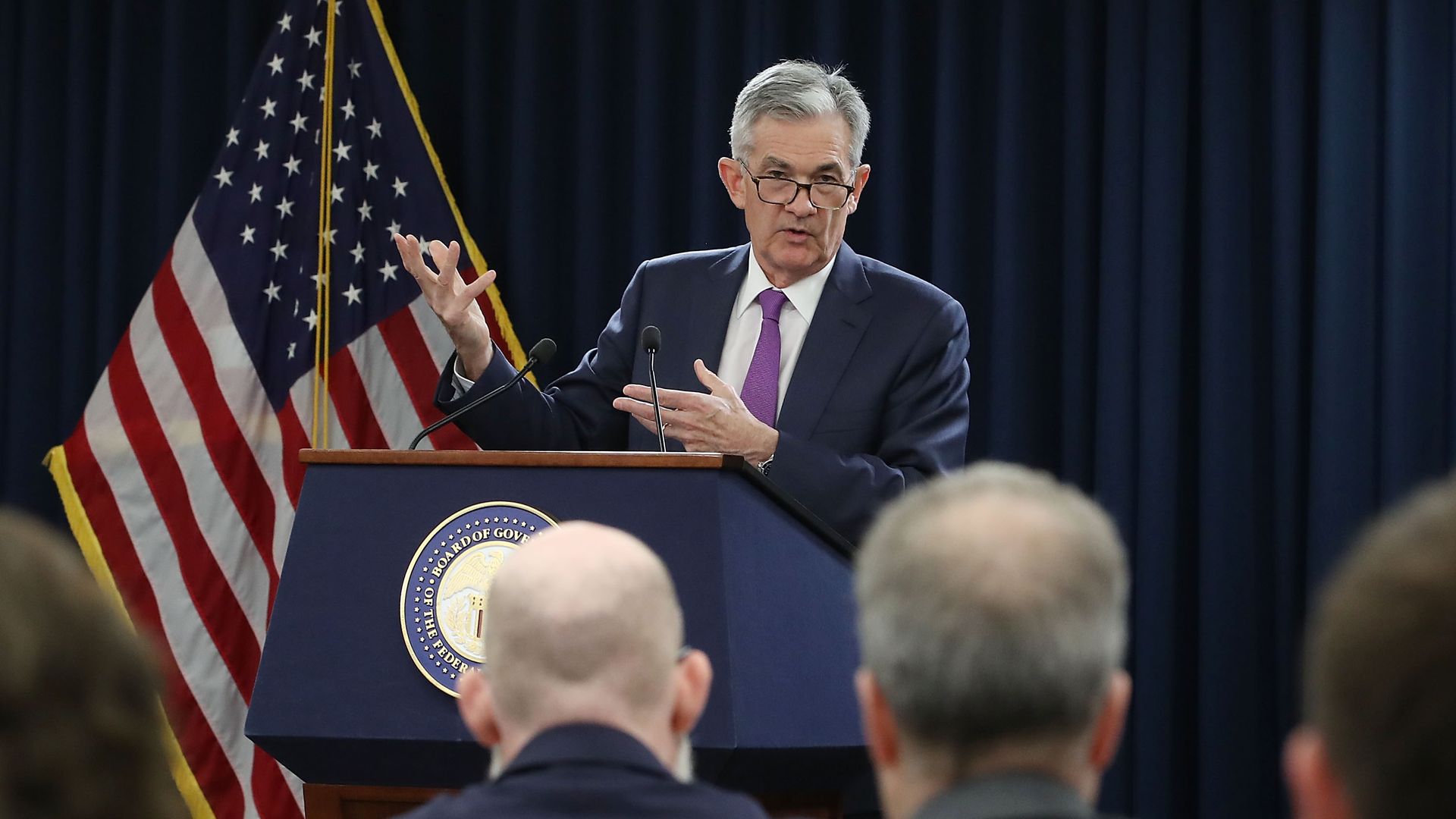WASHINGTON, DC - SEPTEMBER 26: Federal Reserve Board Chairman Jerome Powell speaks during a news conference on September 26, 2018