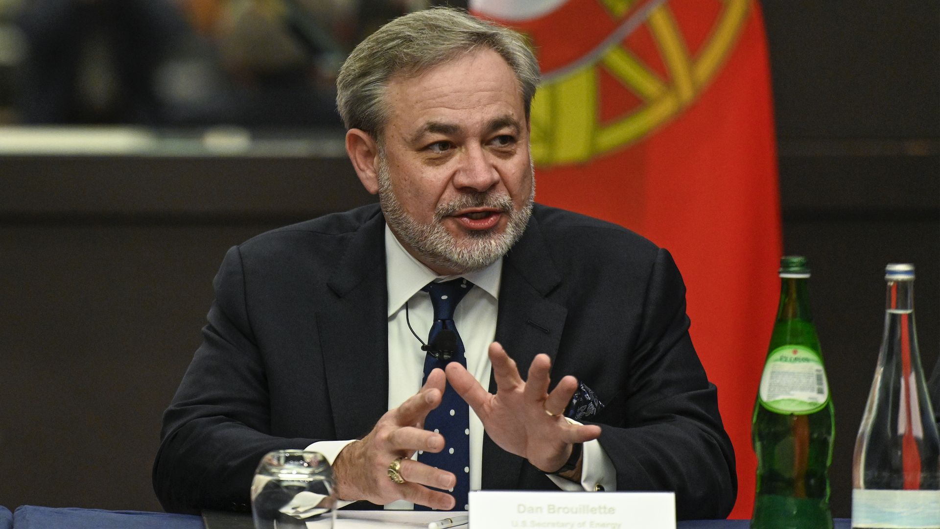 Secretary of Energy, Dan Brouillette, delivers opening remarks in Lisbon, Portugal
