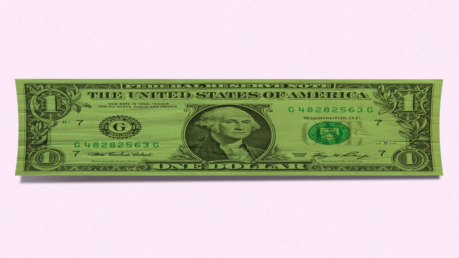An illustration of a stretched dollar.