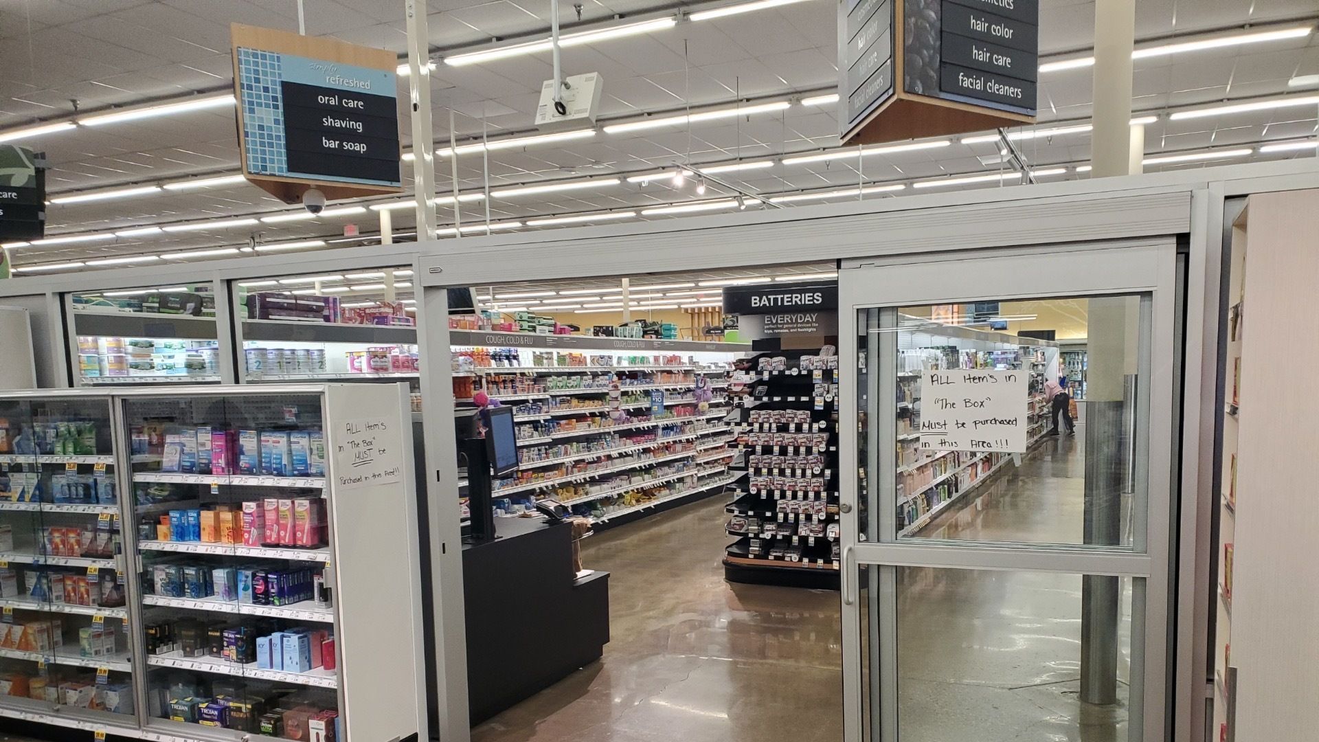 Two aisles in Kroger