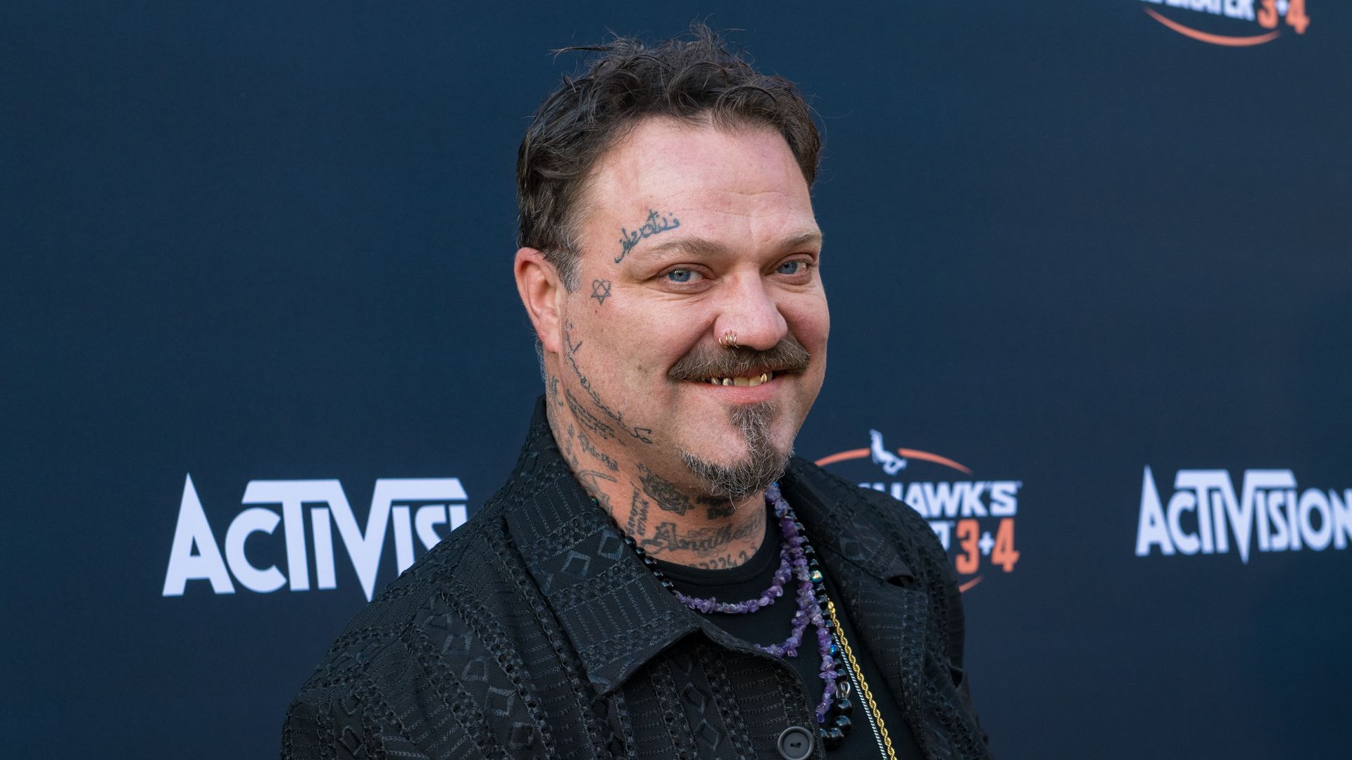 bam margera smiling at the screen