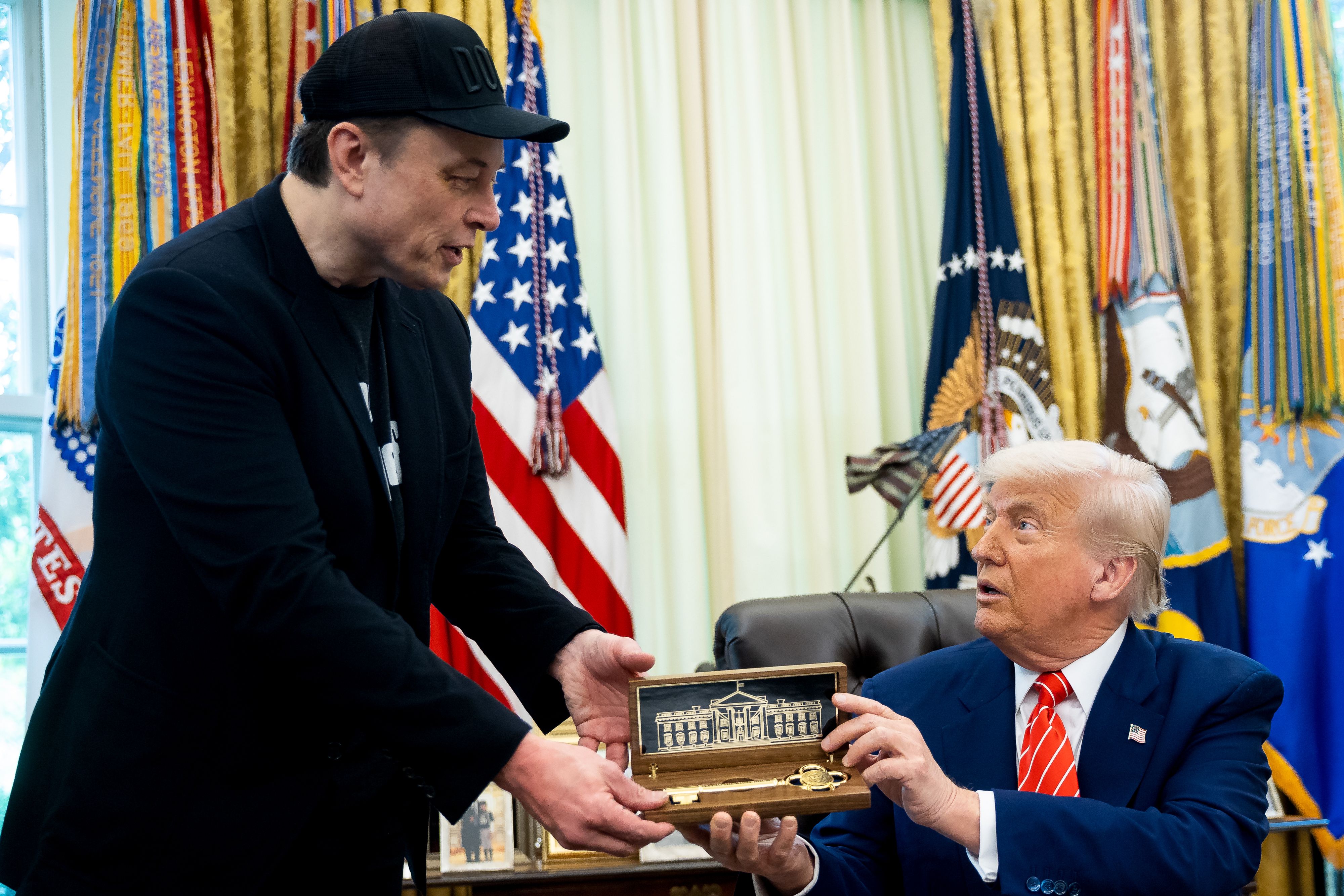 This is Donald Trump and Elon Musk