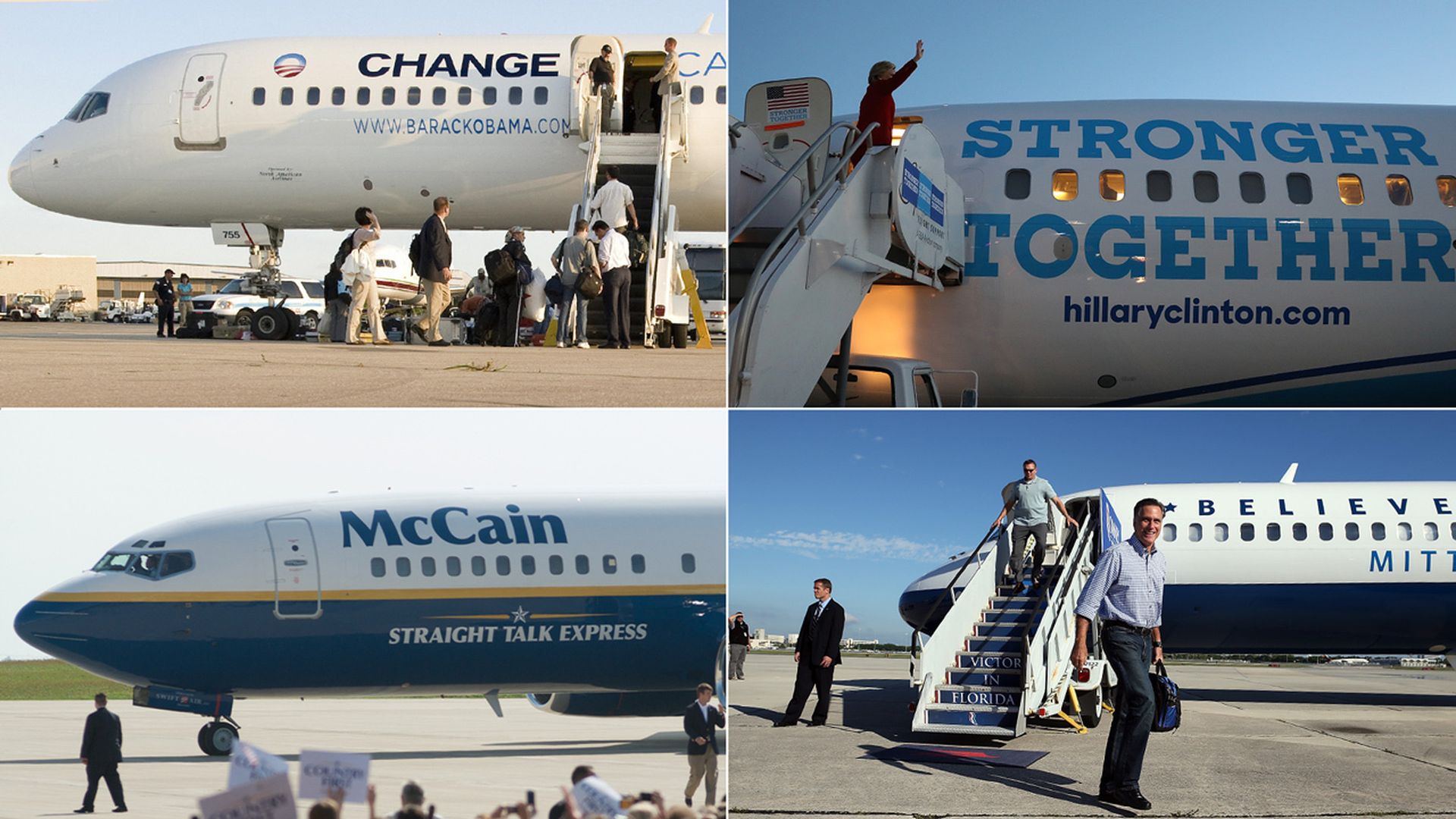 Pictures of various campaign planes