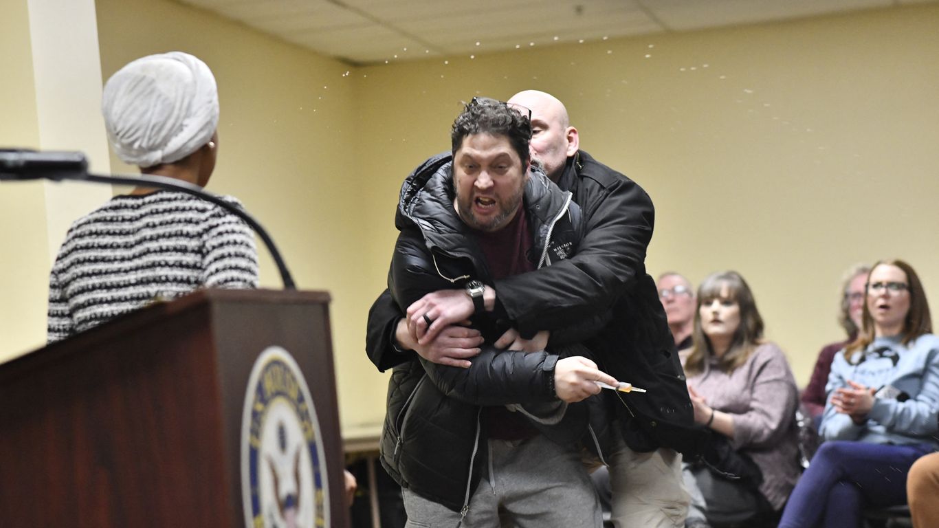 Rep. Ilhan Omar attacked at town hall, sprayed with "unknown liquid"