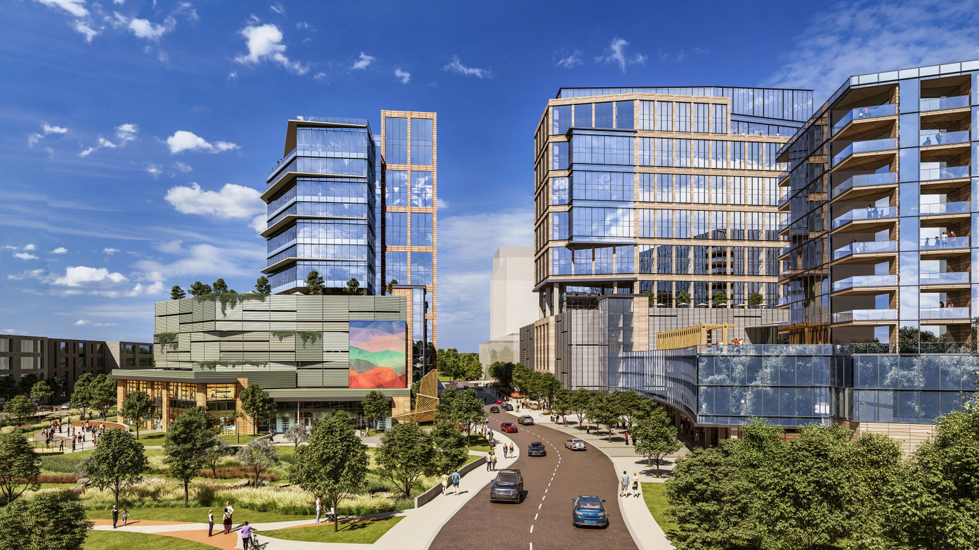 A rendering of the HUB RTP project in Research Triangle Park. 