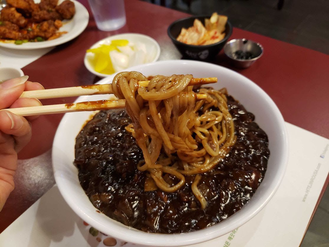 Jajangmyeon from Twin Dragon. Photo: Monica Eng/Axios