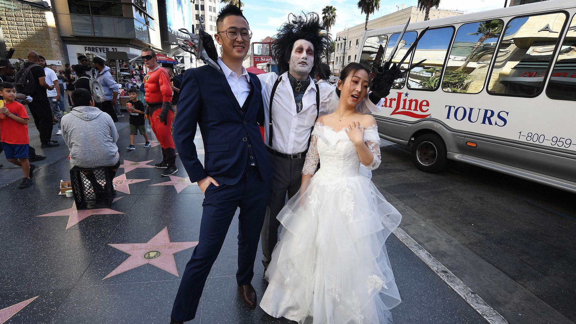 Chinese tourists in LA