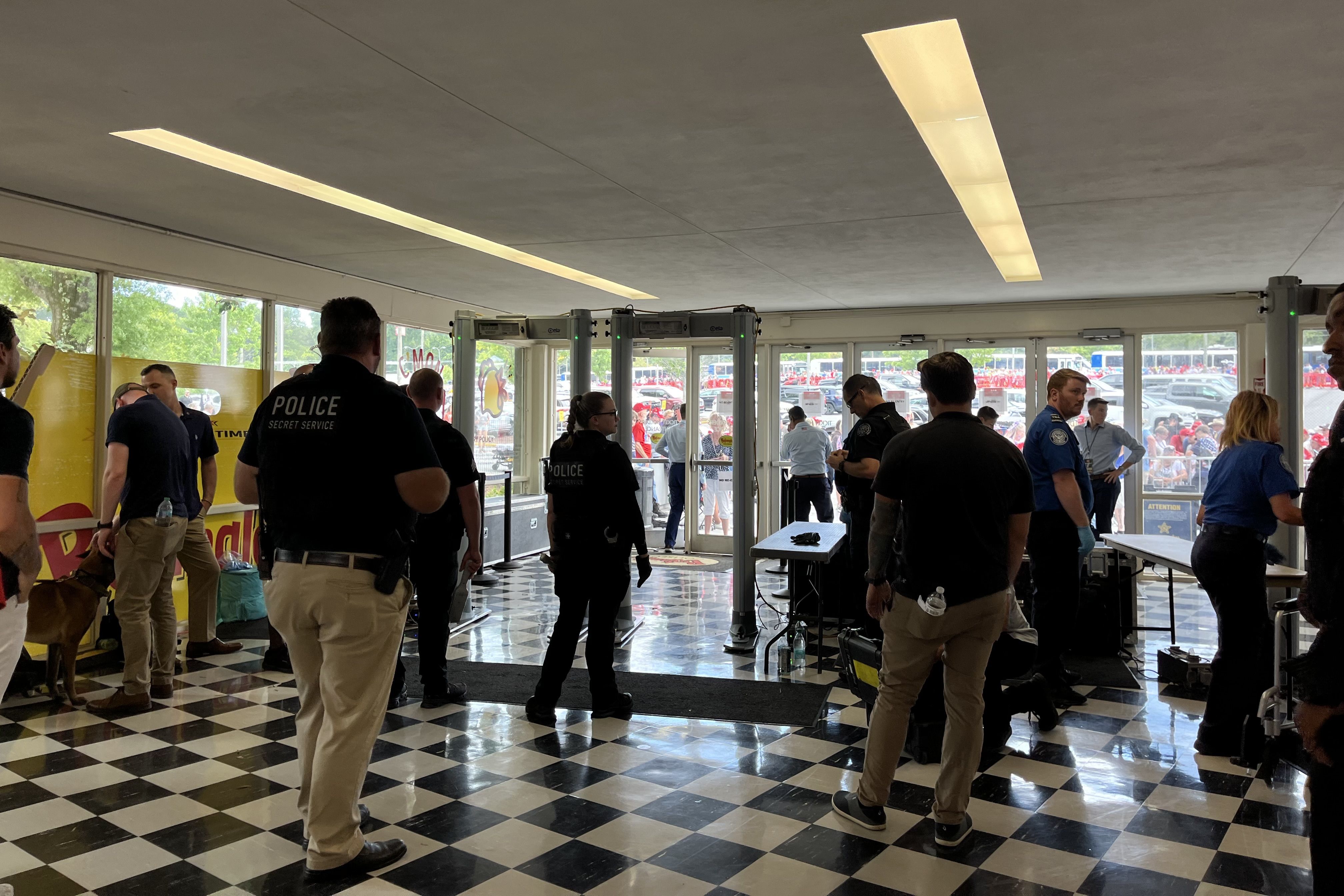 Security at entrance