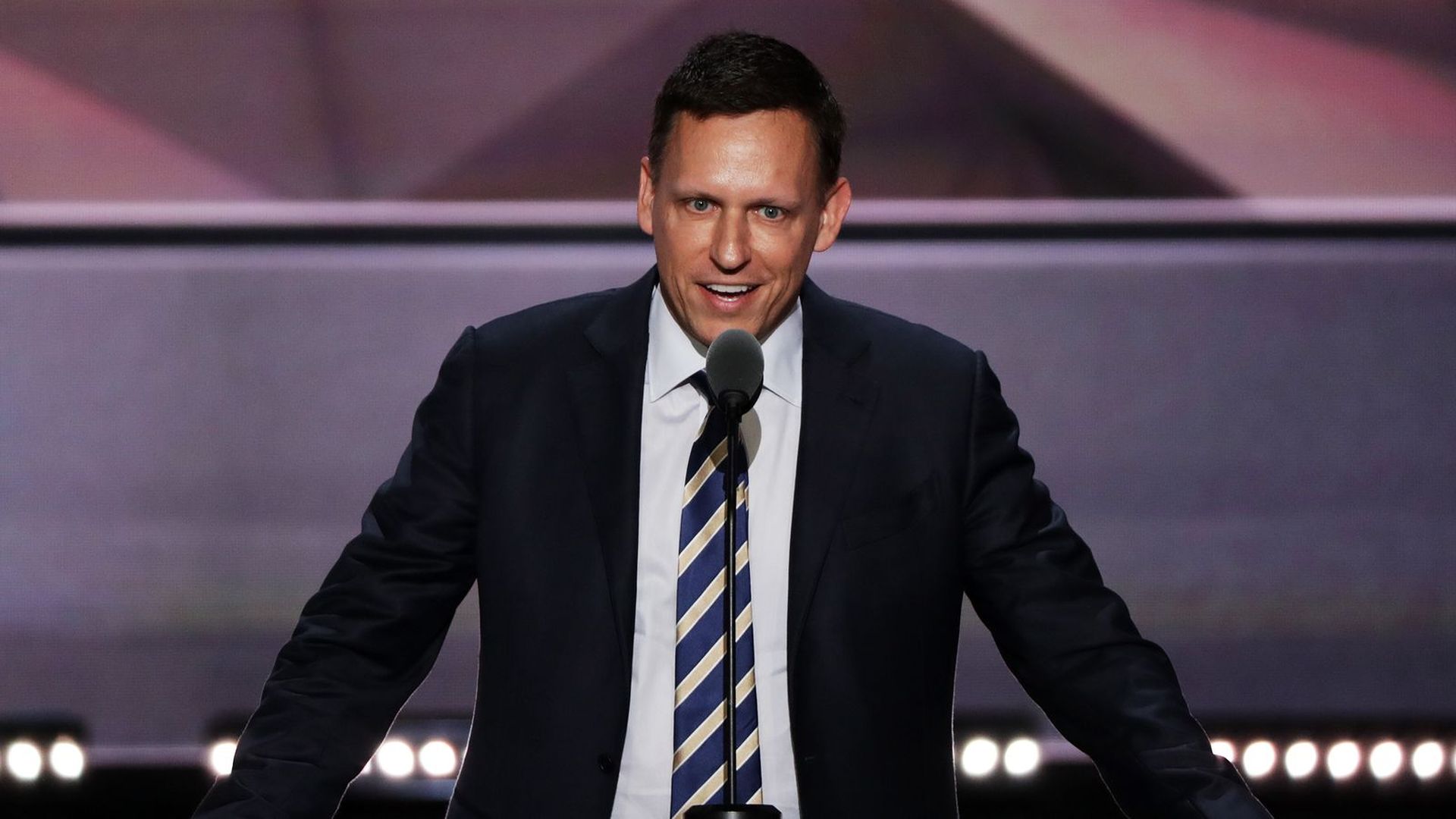 Peter Thiel speaking at the 2016 Republican National Convention.